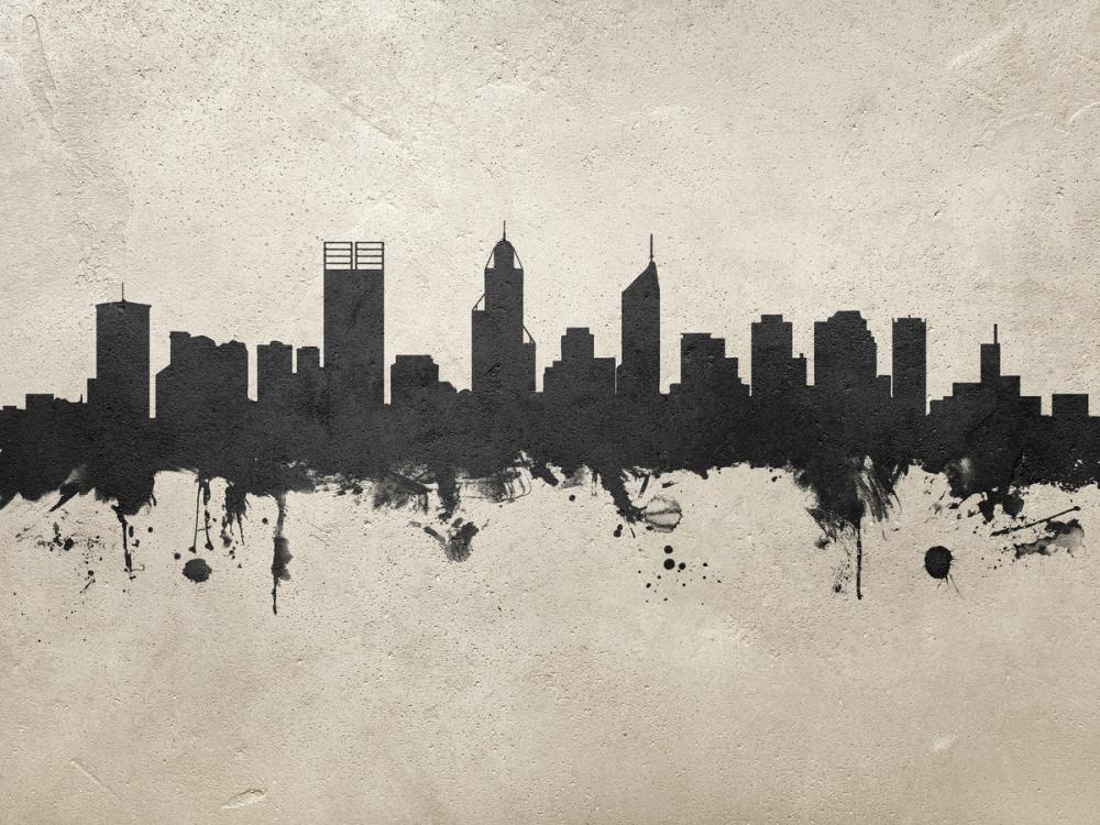 Perth Australia Skyline Concrete