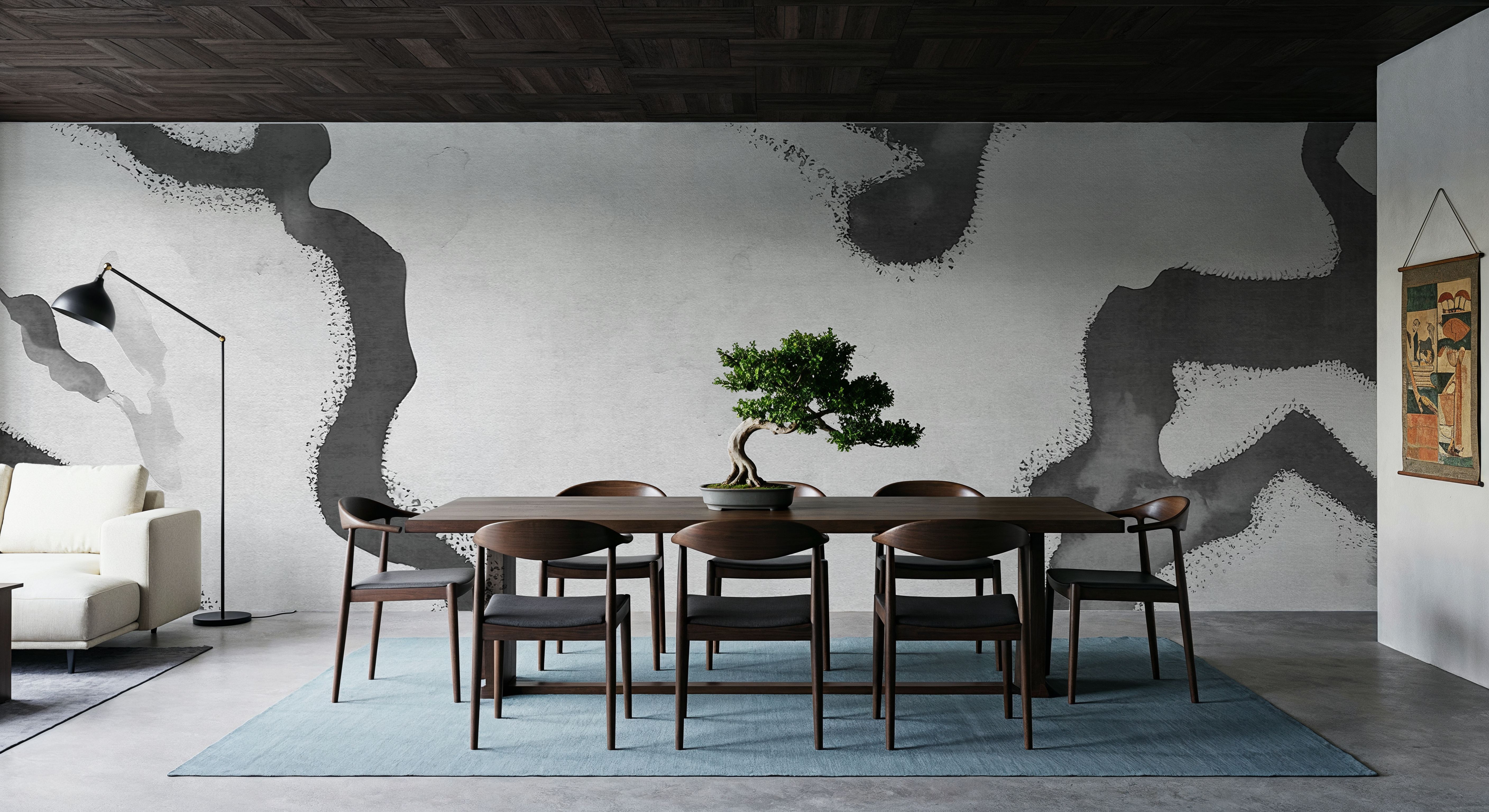 Abstract River Marks, Grey