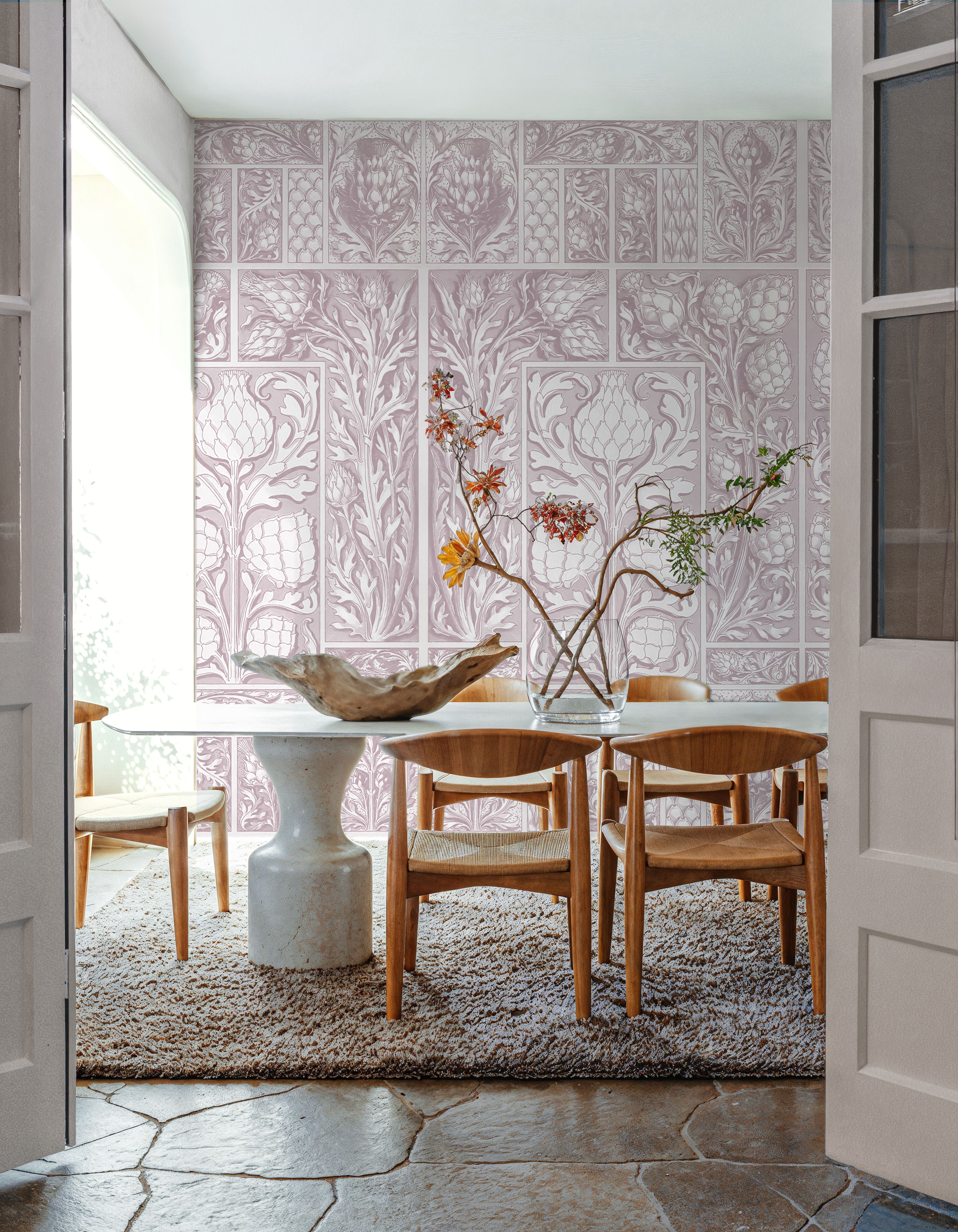 Clear Thistle Wall Red