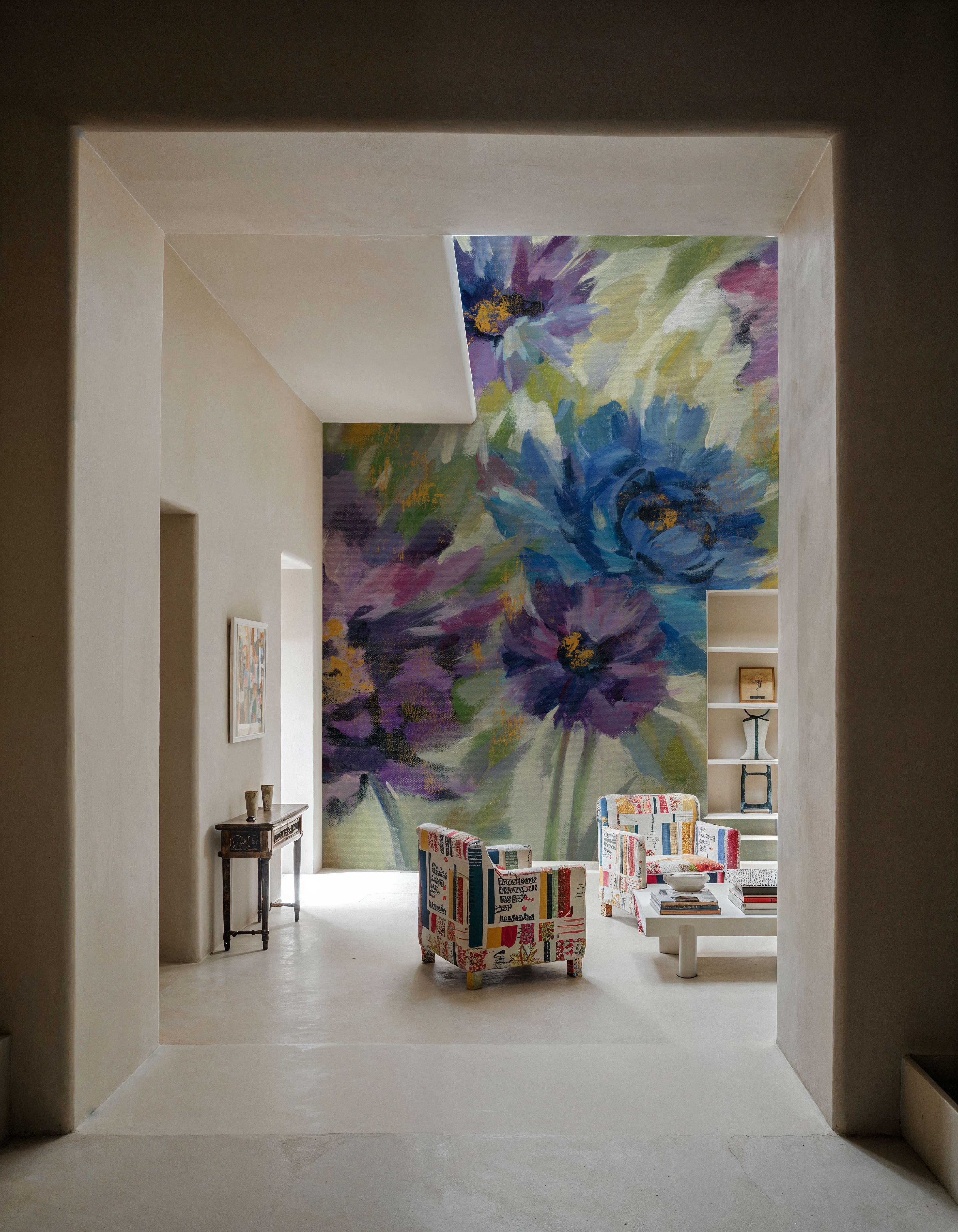 Bold Blue and Lavender Flowers