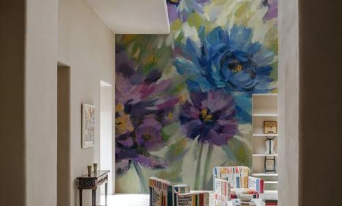 Bold Blue and Lavender Flowers