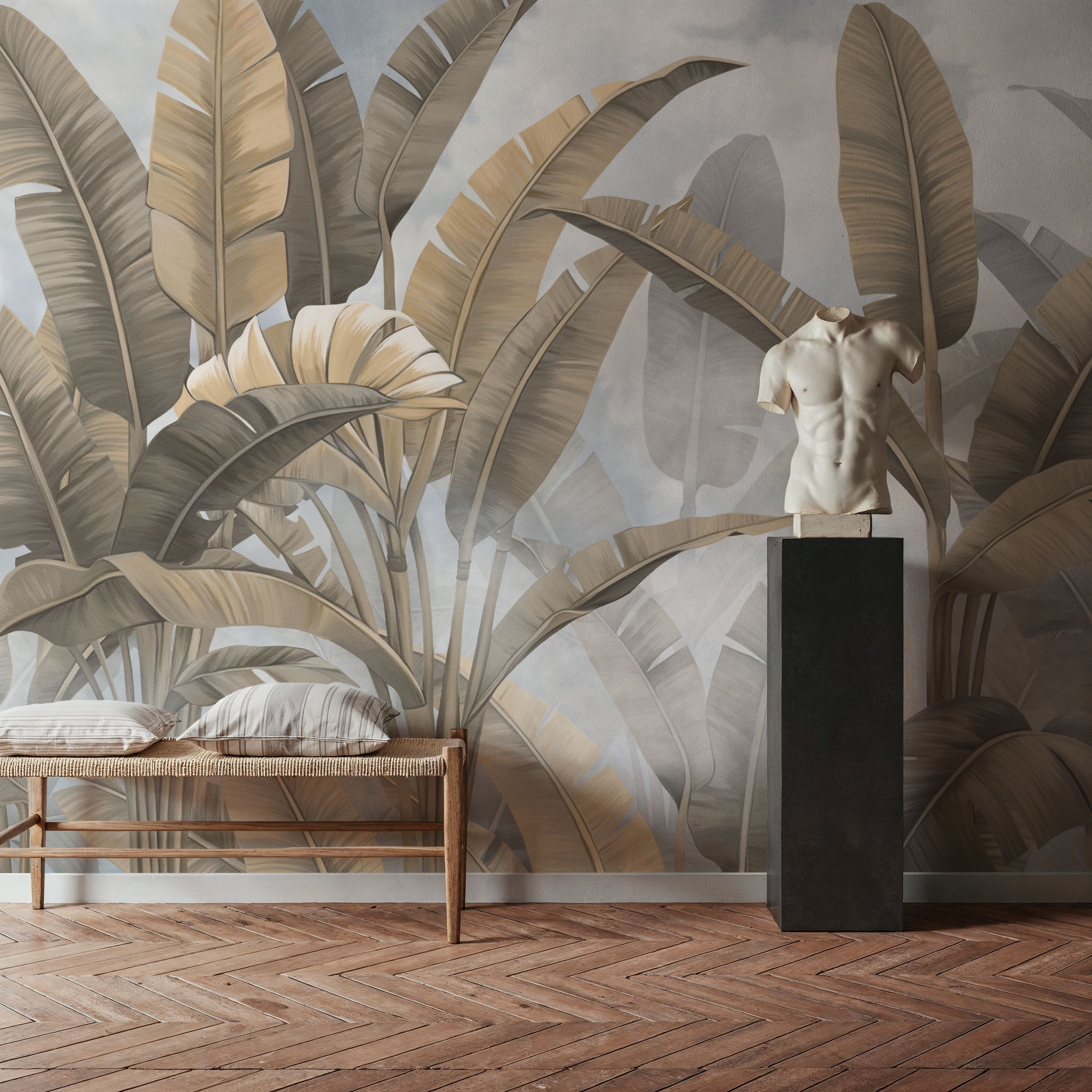 Banana Palms, Beige