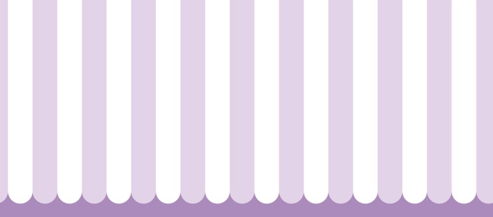 Scalloped Circus Stripes, Lavender