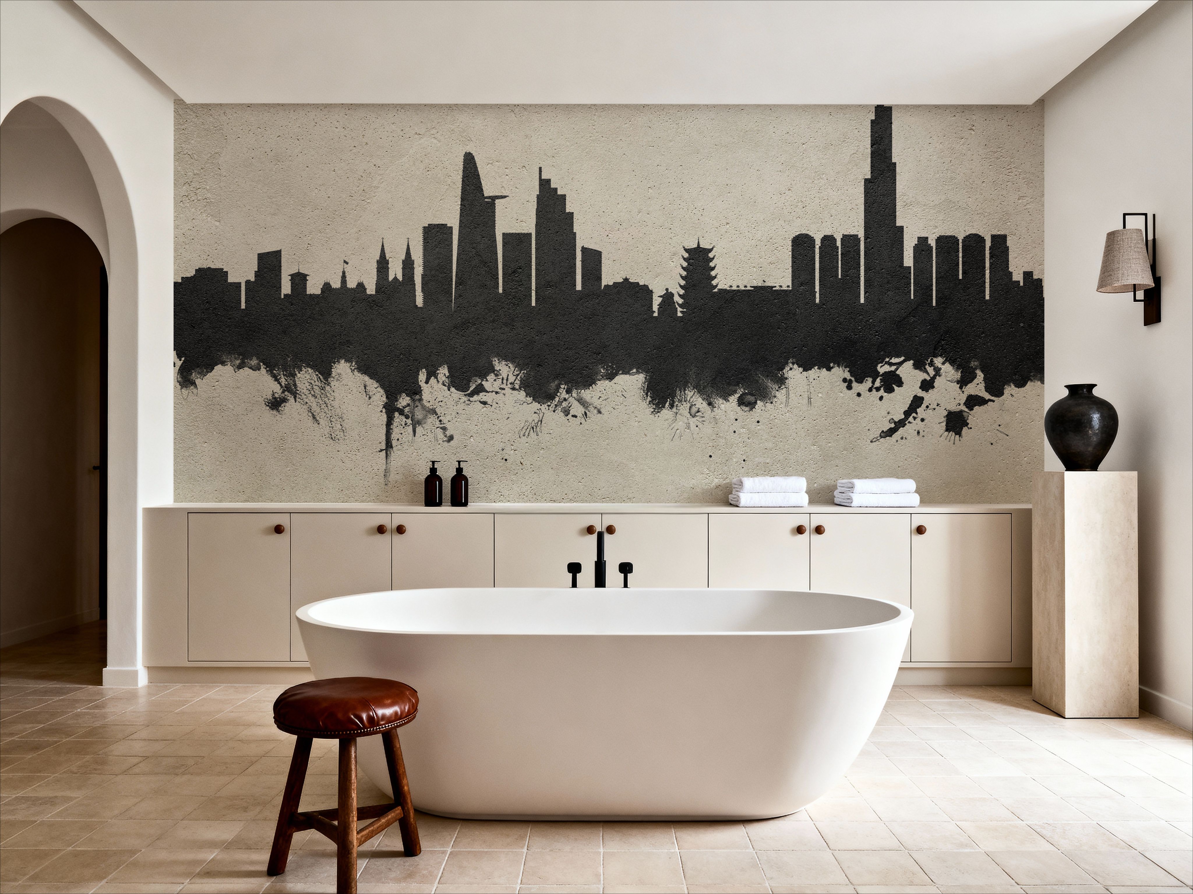 Ho Chi Minh City Vietnam Skyline Concrete