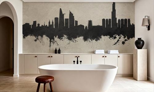 Ho Chi Minh City Vietnam Skyline Concrete