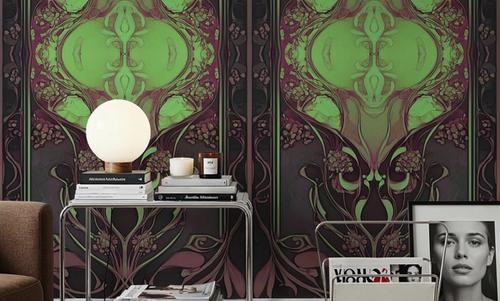 Art Noveau I Pinkgreen