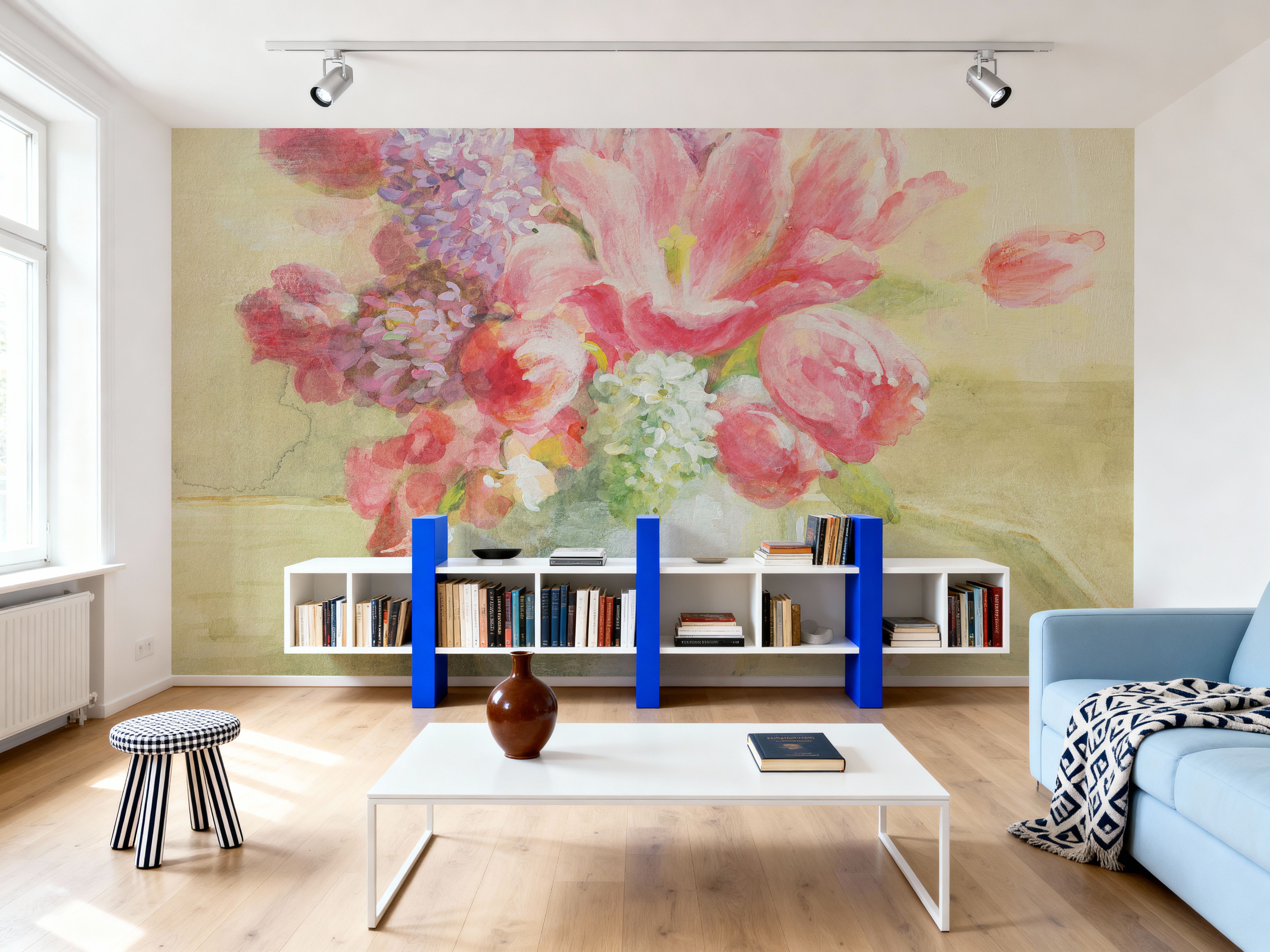 Tulips and Hyacinths on White