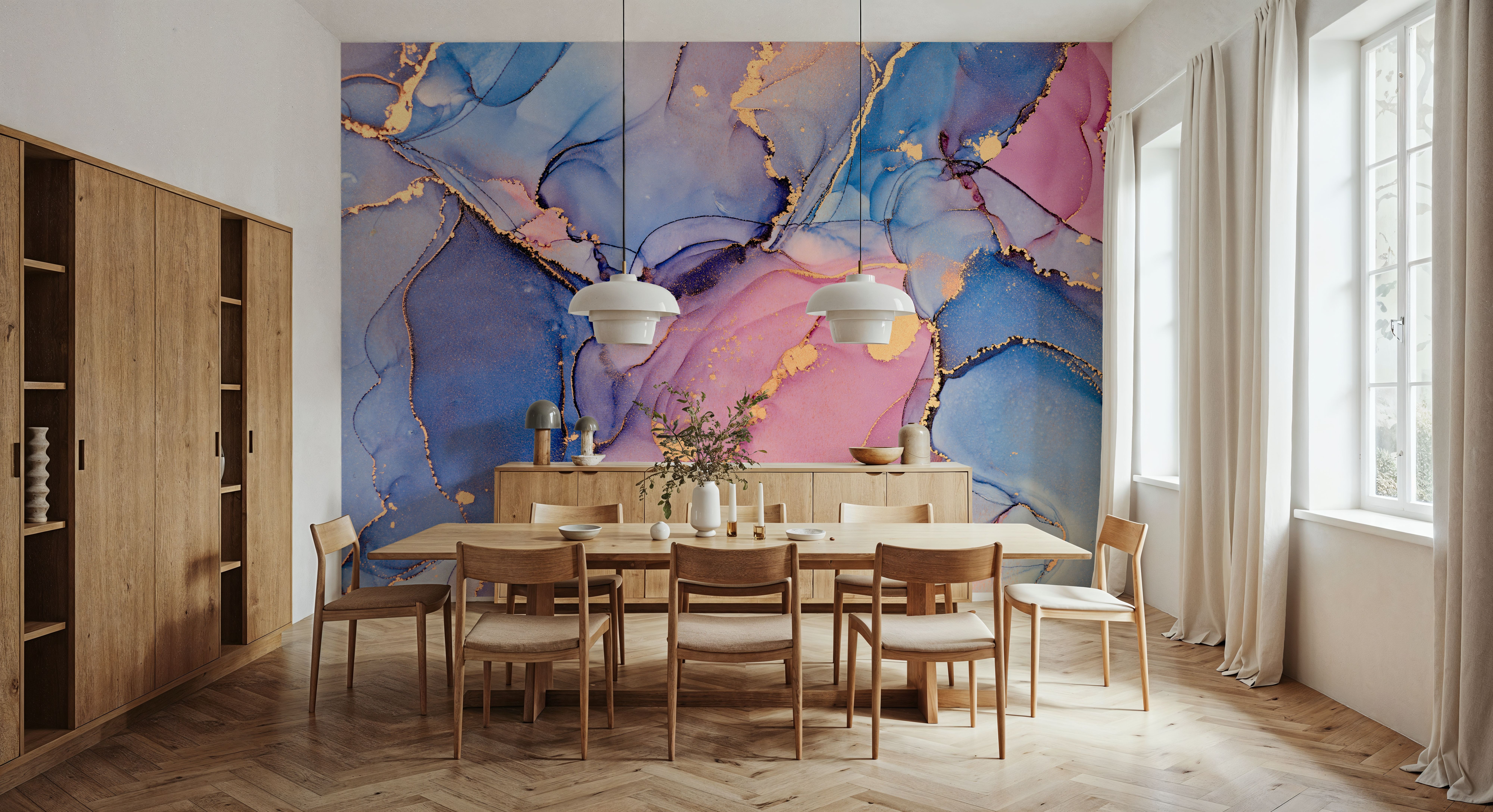 Free-Flow Ink Blue And Pink