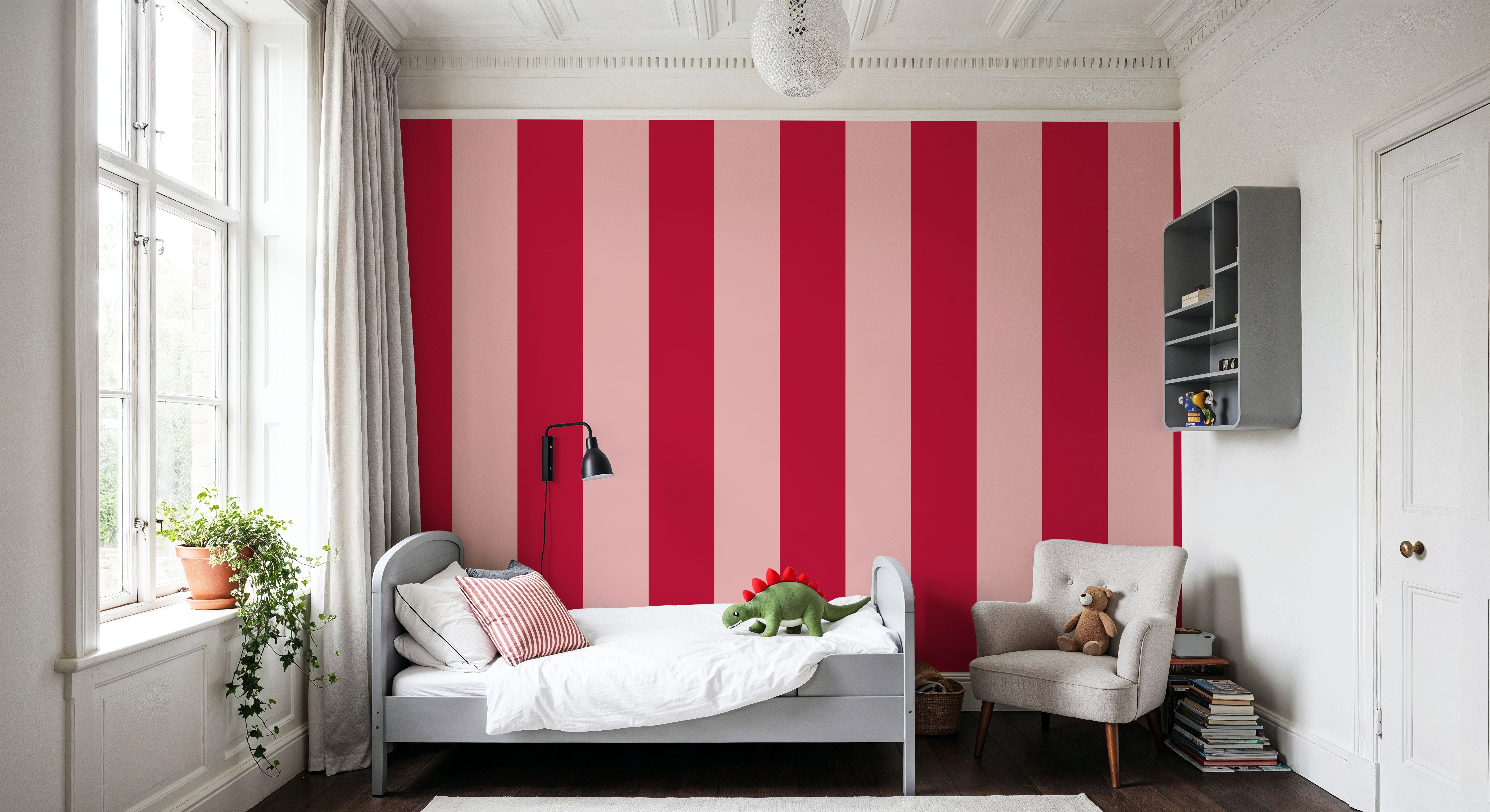 Circus Stripes, Red & Pink