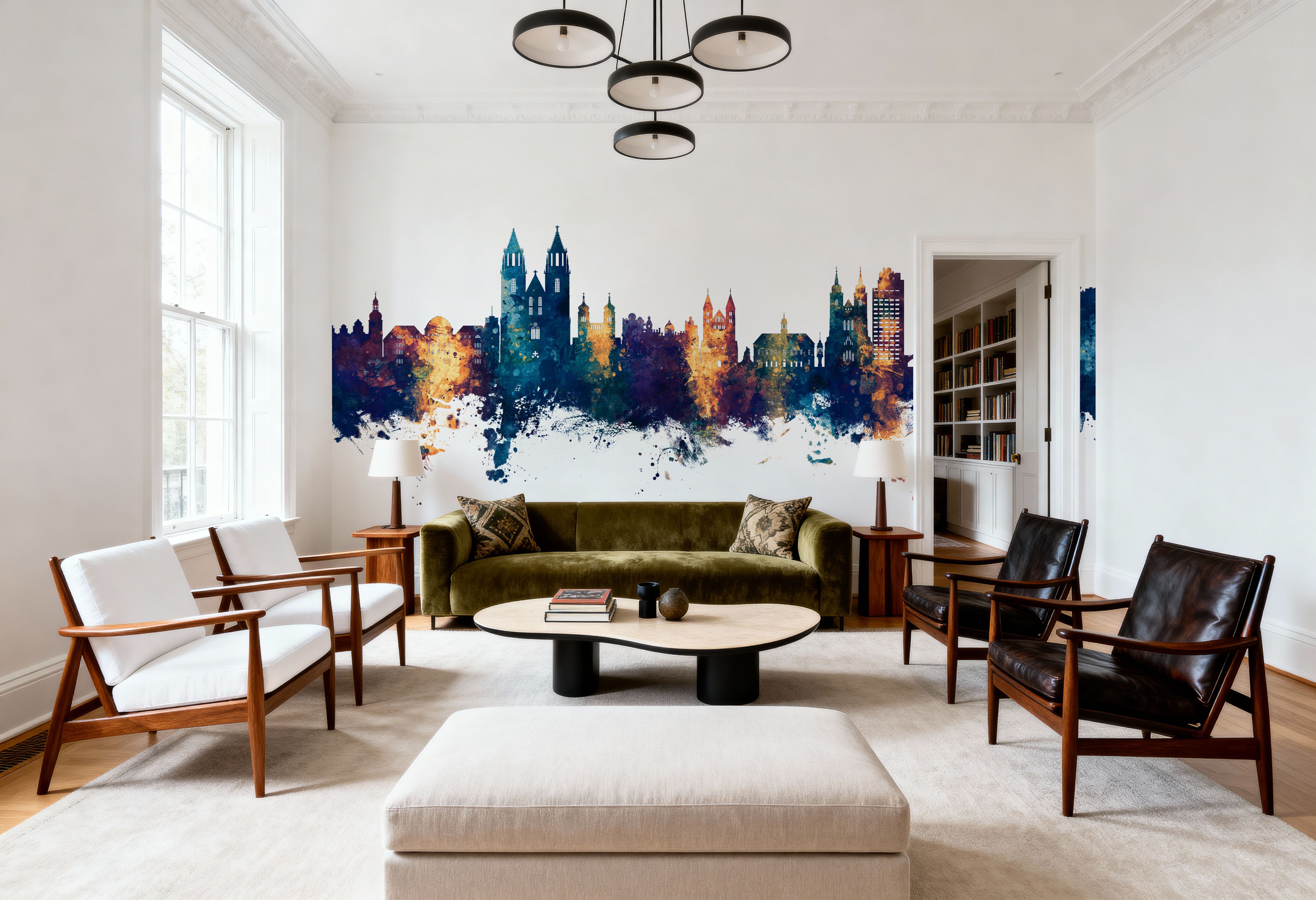 Magdeburg Germany Skyline Blue & Bronze