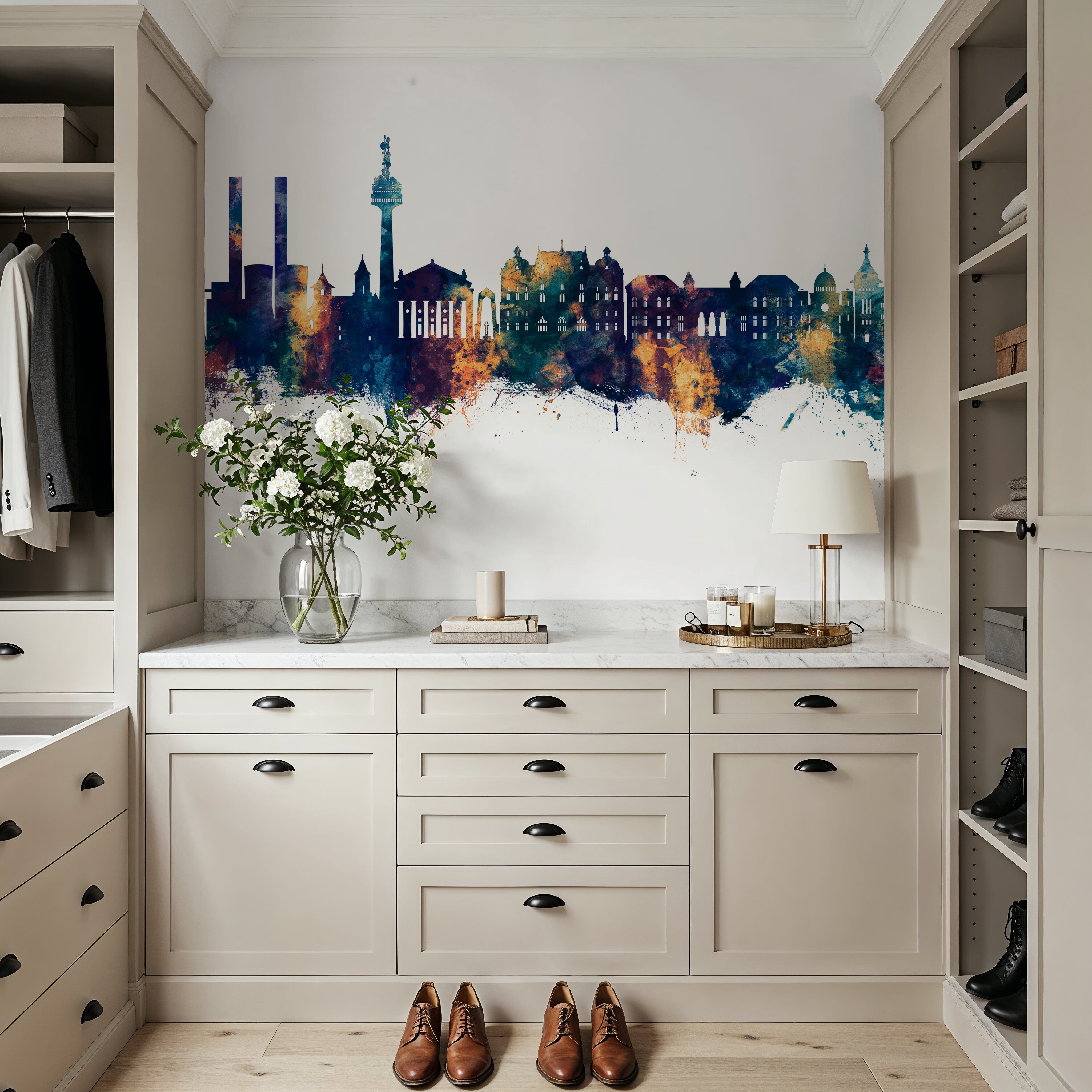 Galaţi Romania Skyline Blue & Bronze