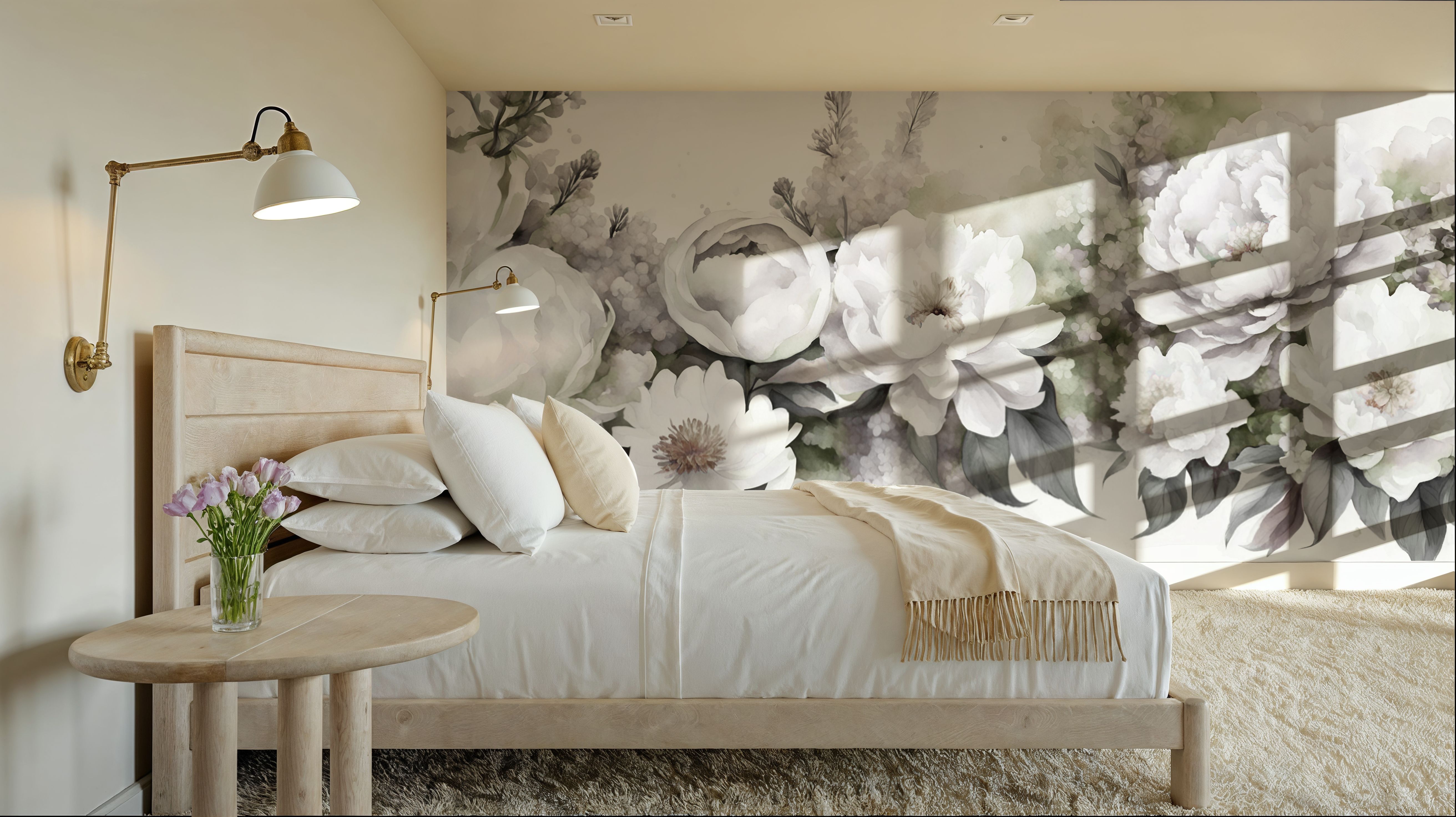 Peony Melody Green and Purple