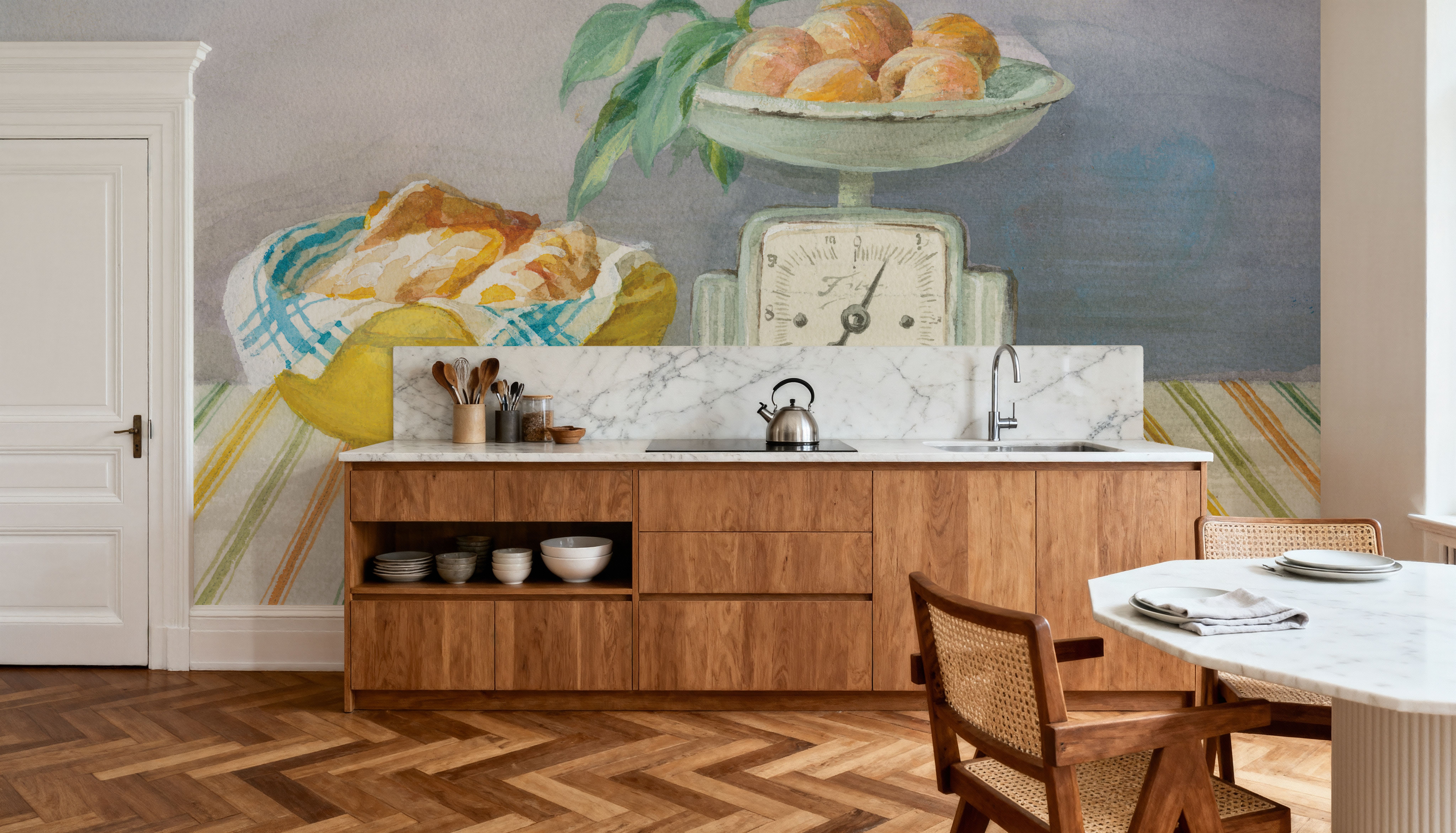 Retro Kitchen I, Carte da parati