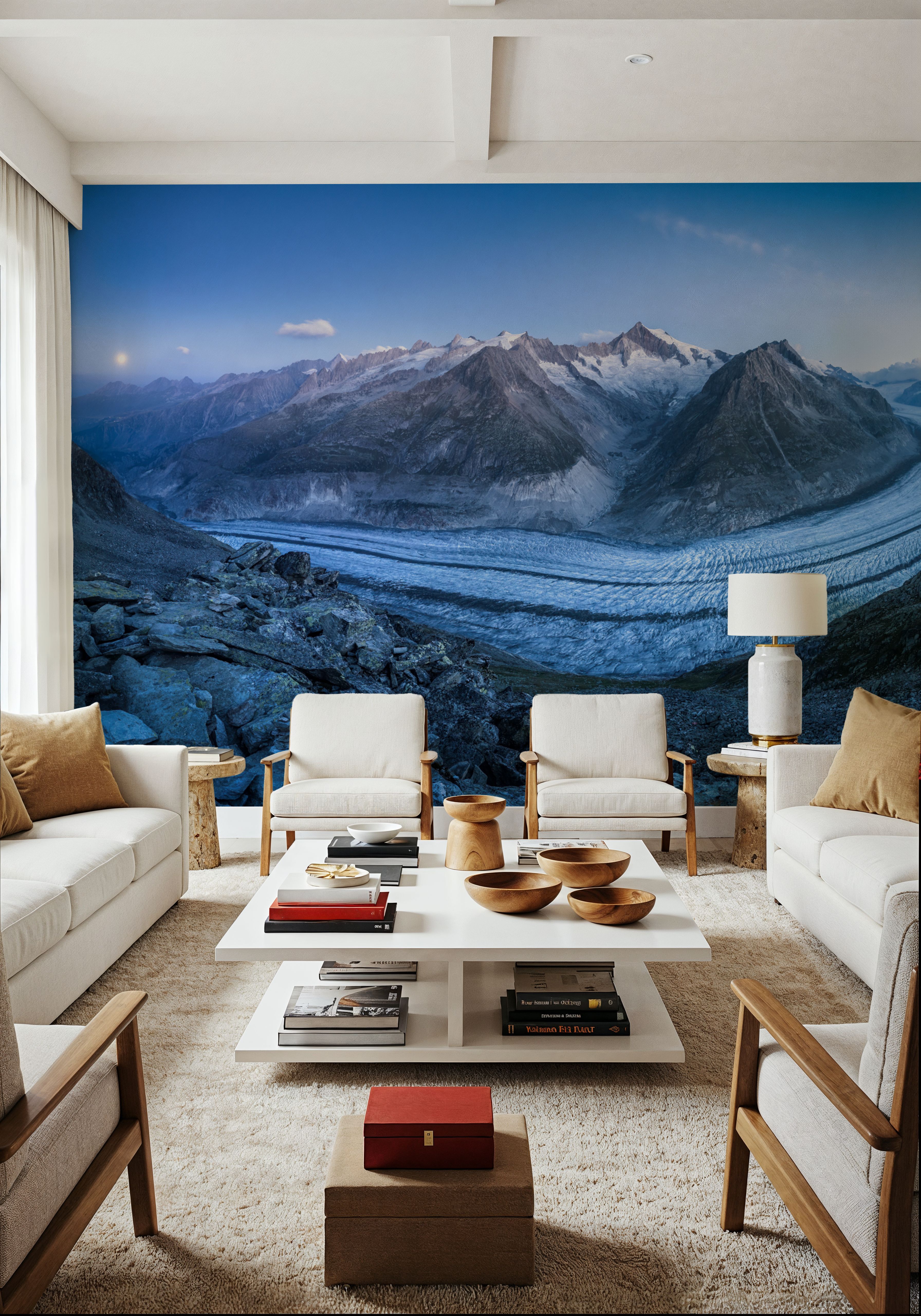 Aletsch Glacier Moon