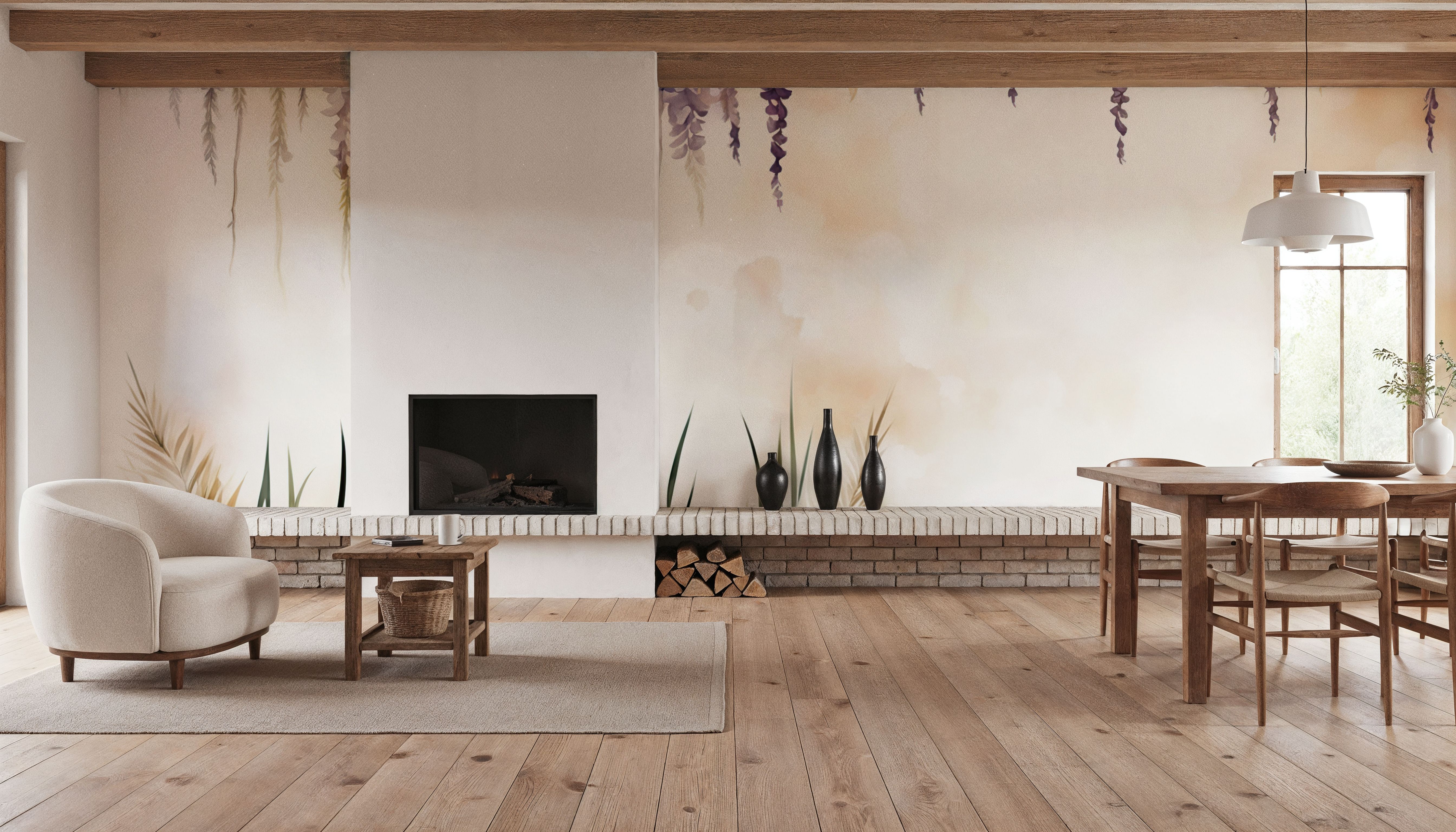 Wonderful Wisteria Warm, Wallpaper