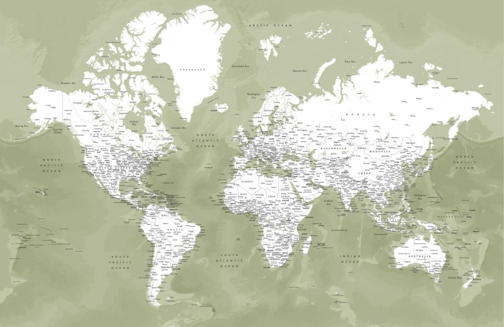 World Map Cities - Pacheco