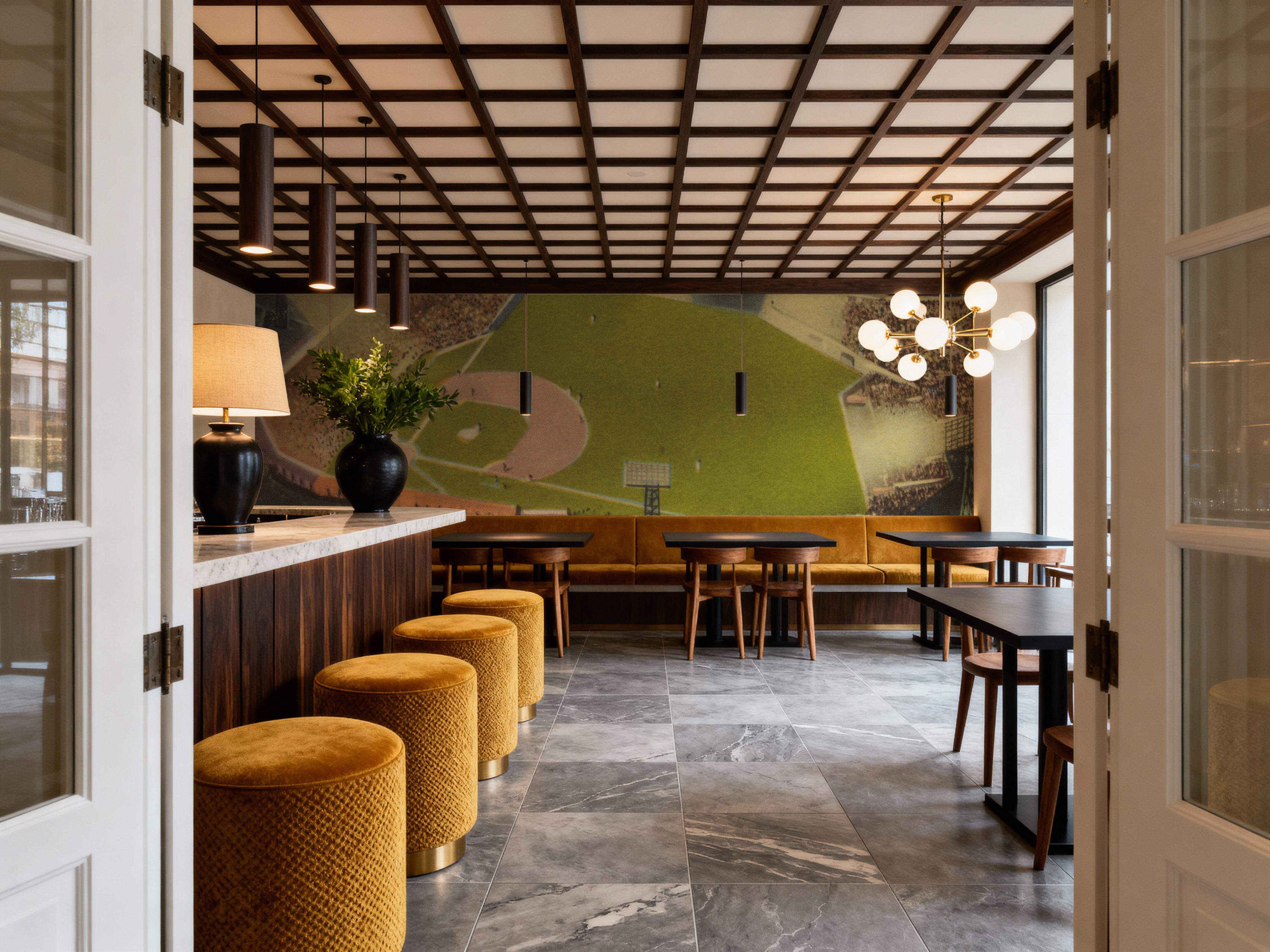 Greetings from the Pastime - Screenprint Postcard, Wallpaper