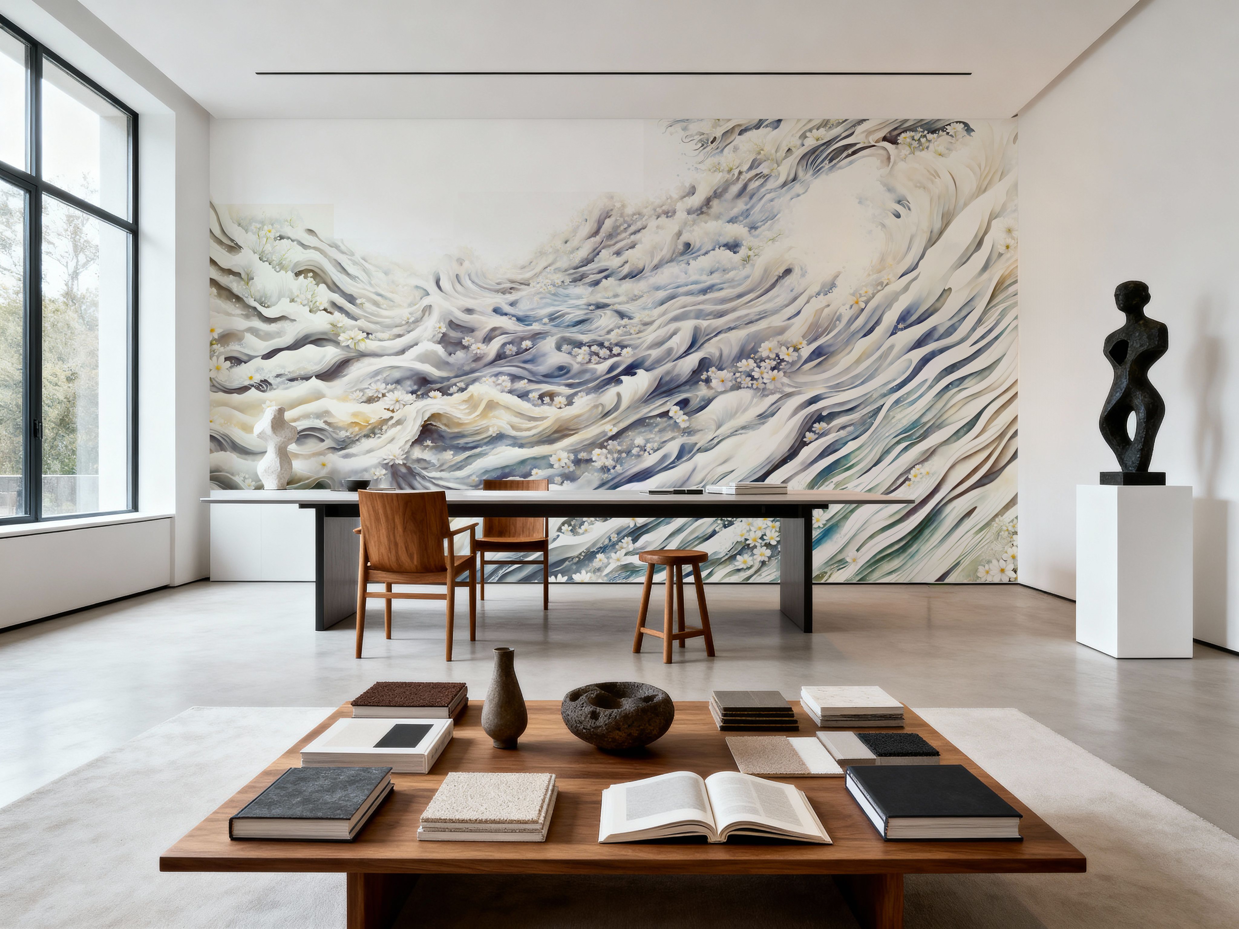 Romantic Waves Blue Yellow