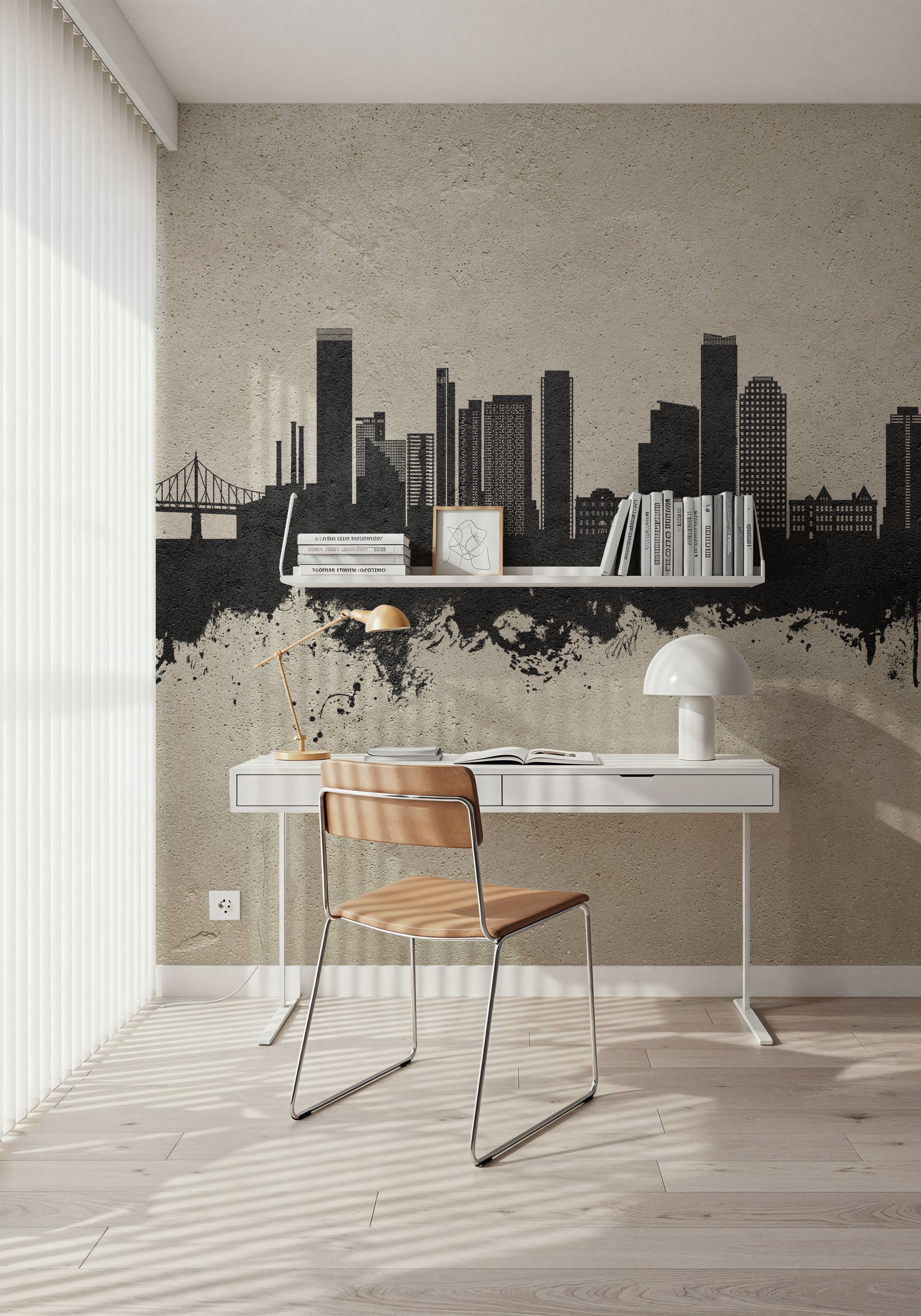 Queens New York Skyline Concrete