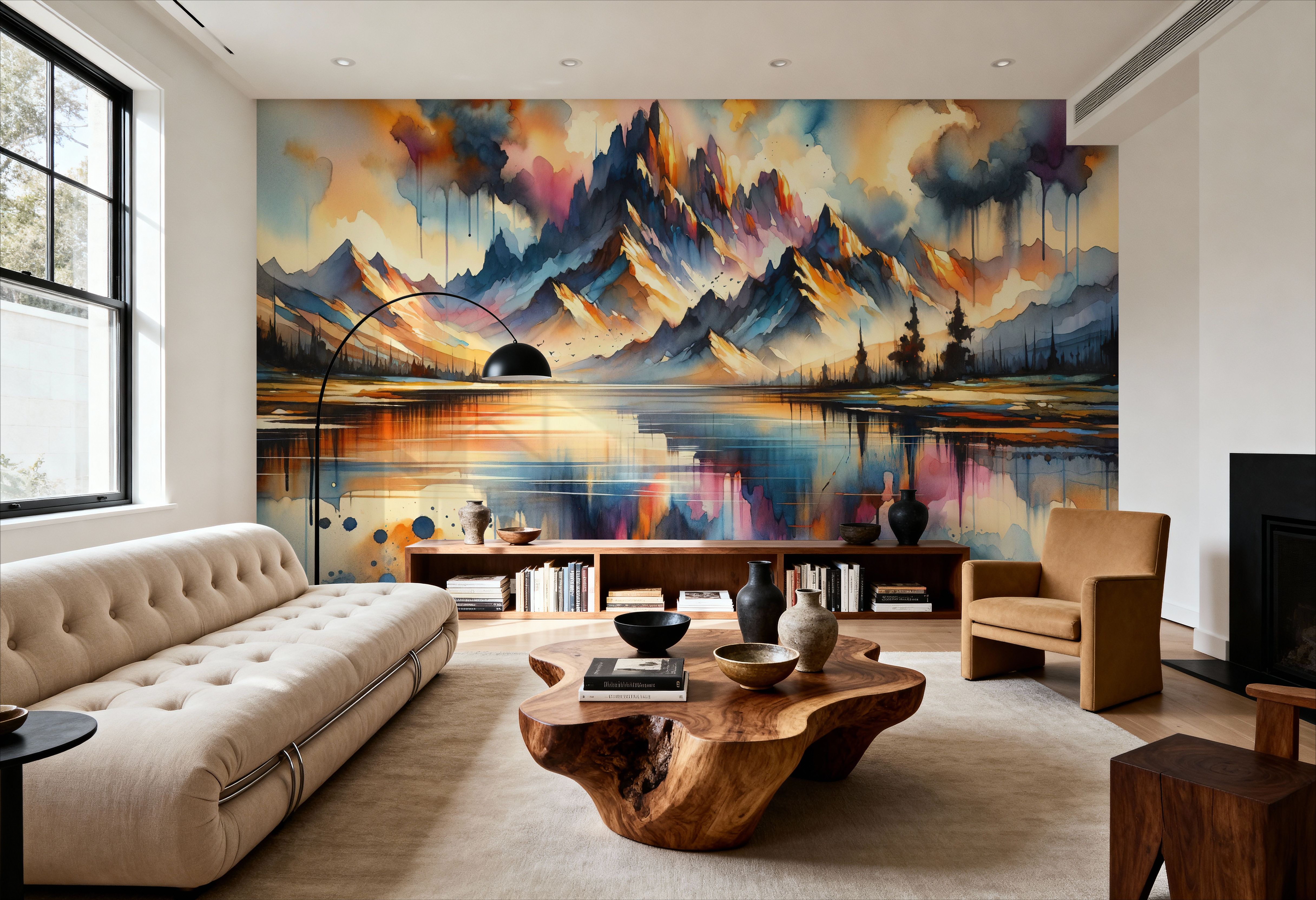 Majestic Mountain Reflected in Lake