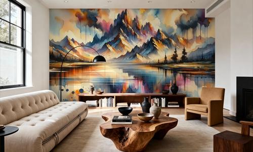 Majestic Mountain Reflected in Lake