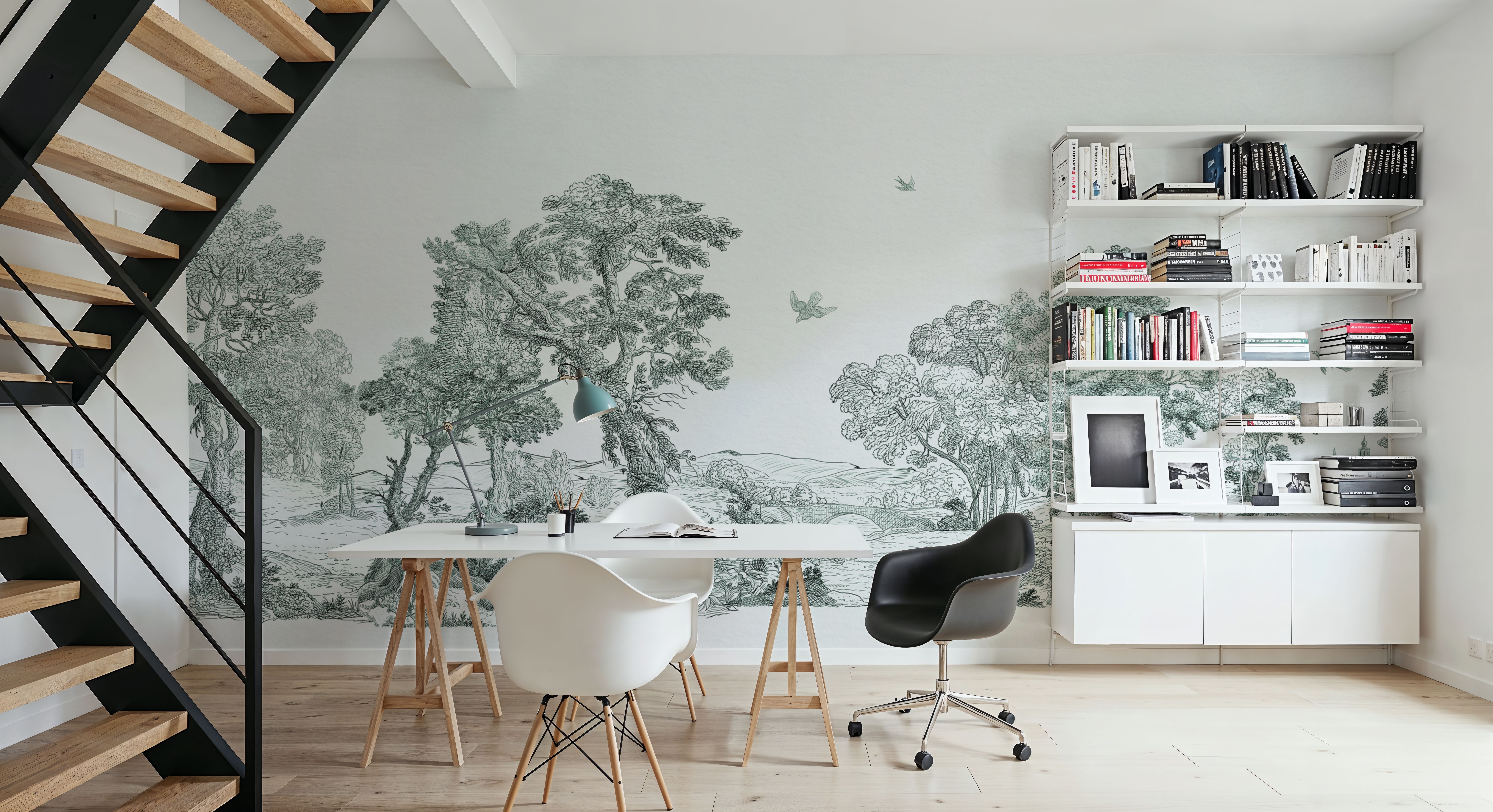 French Landscape, Forest Green