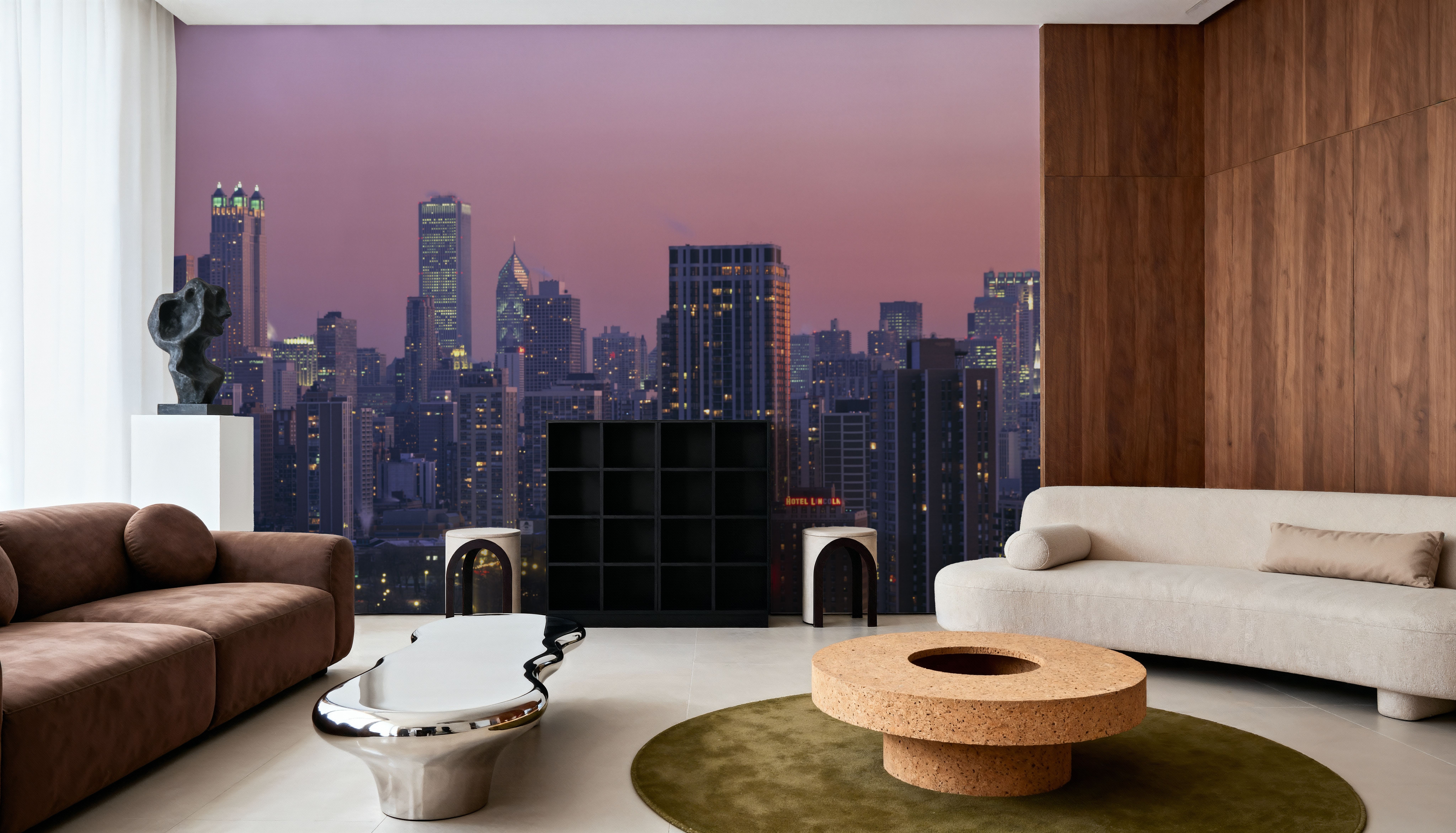 Mauve Metropolis, Wallpaper