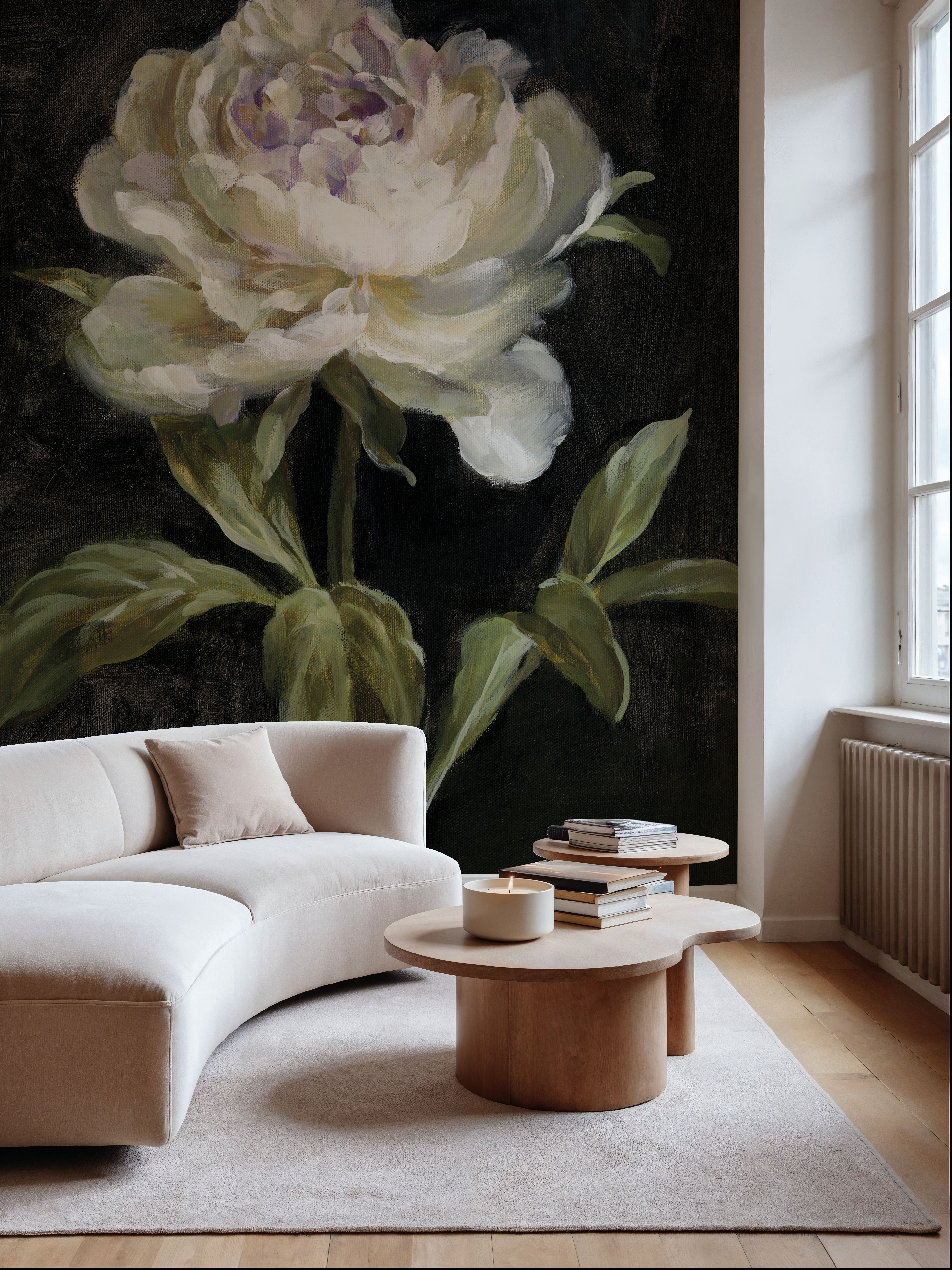 Peony on Black