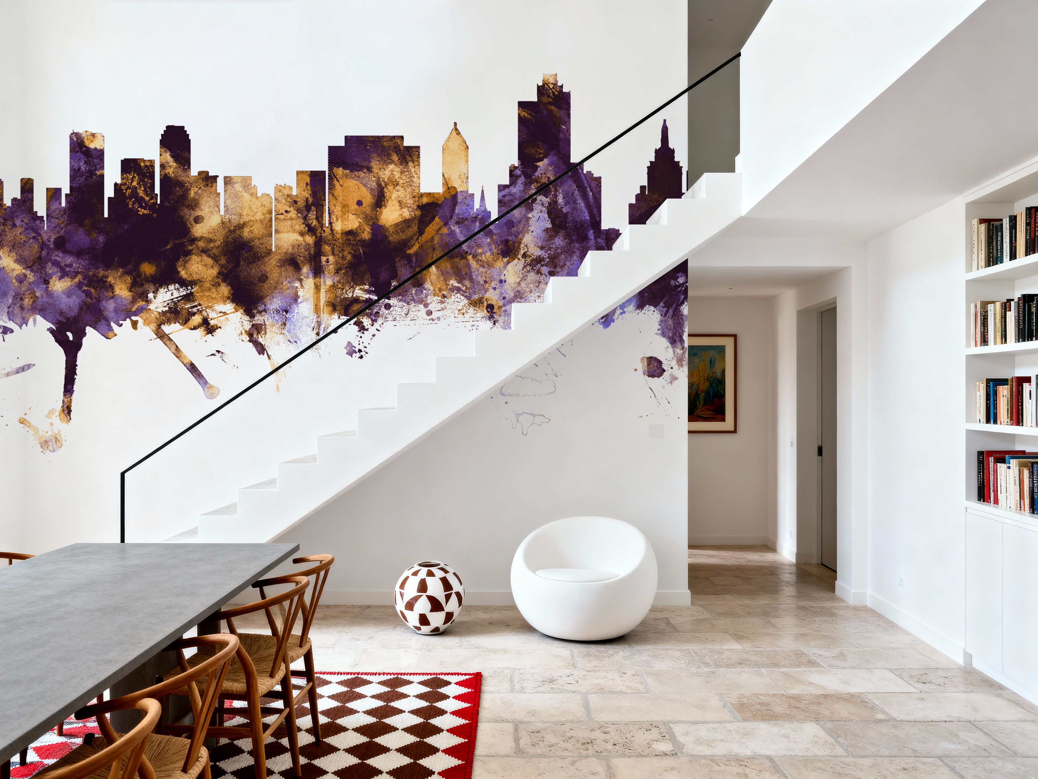 Tulsa Oklahoma Skyline Purple & Gold