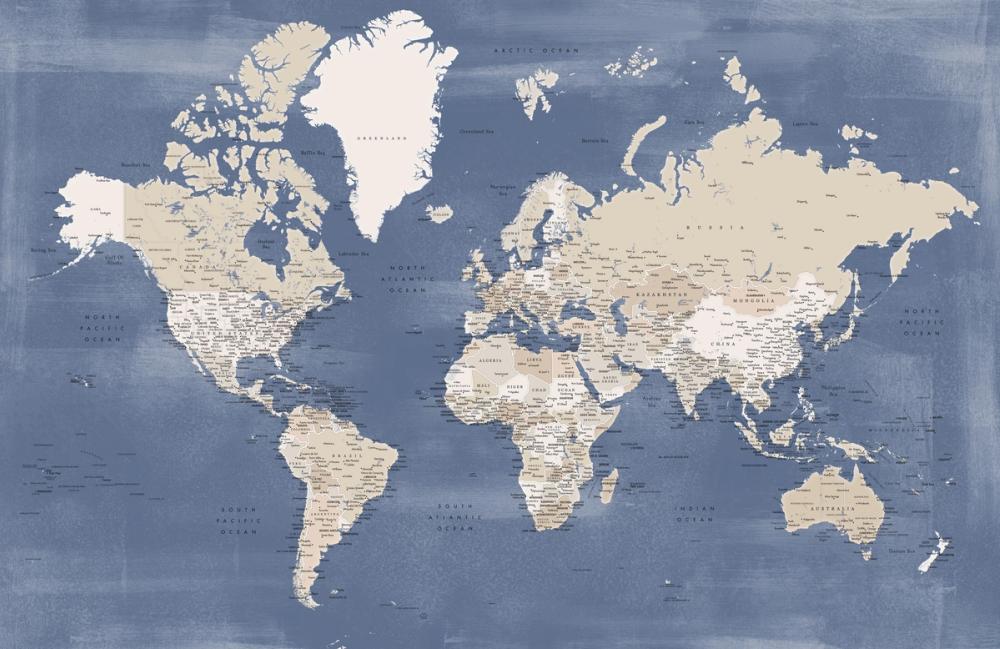 World Map Cities - Oisin