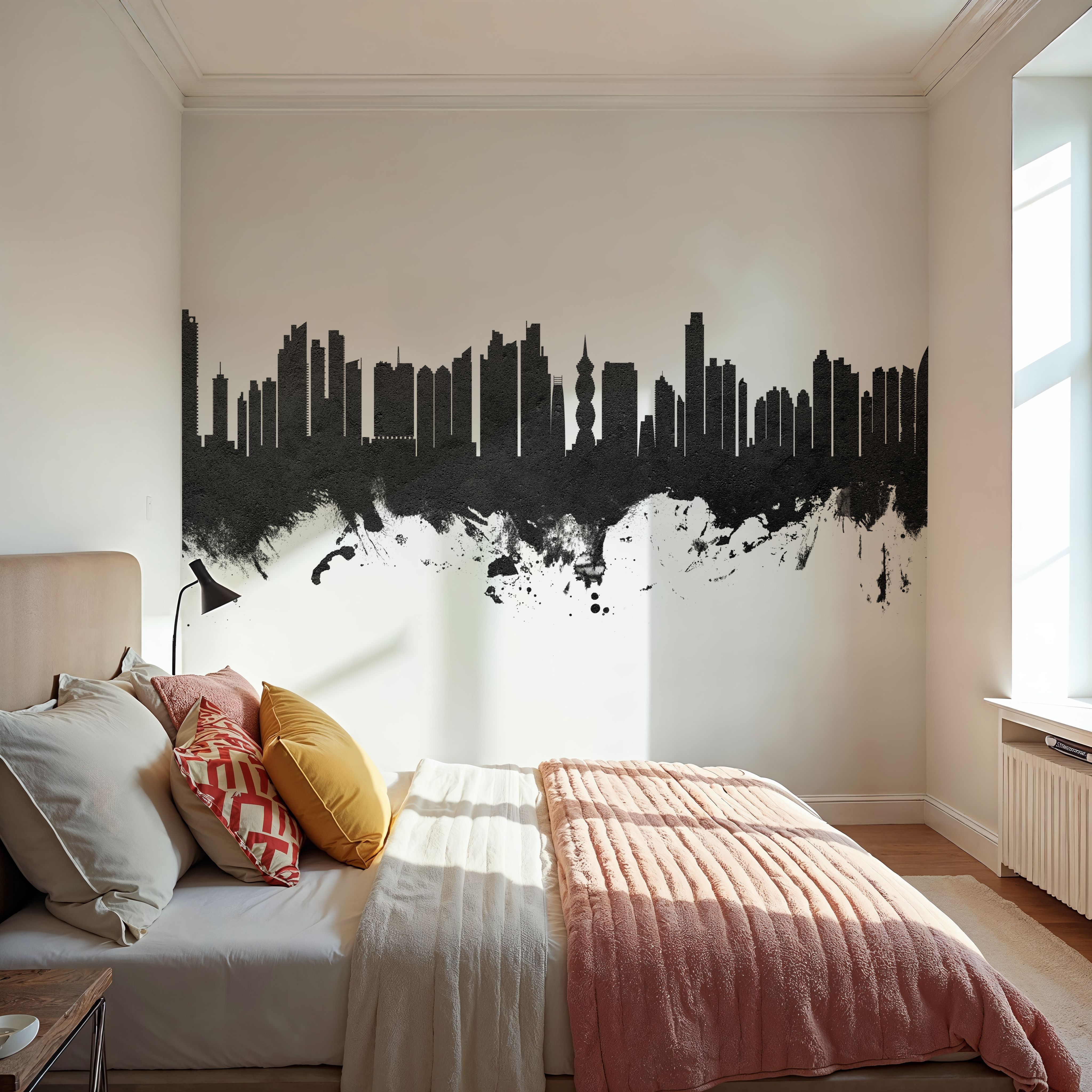 Panama City Skyline Black & White