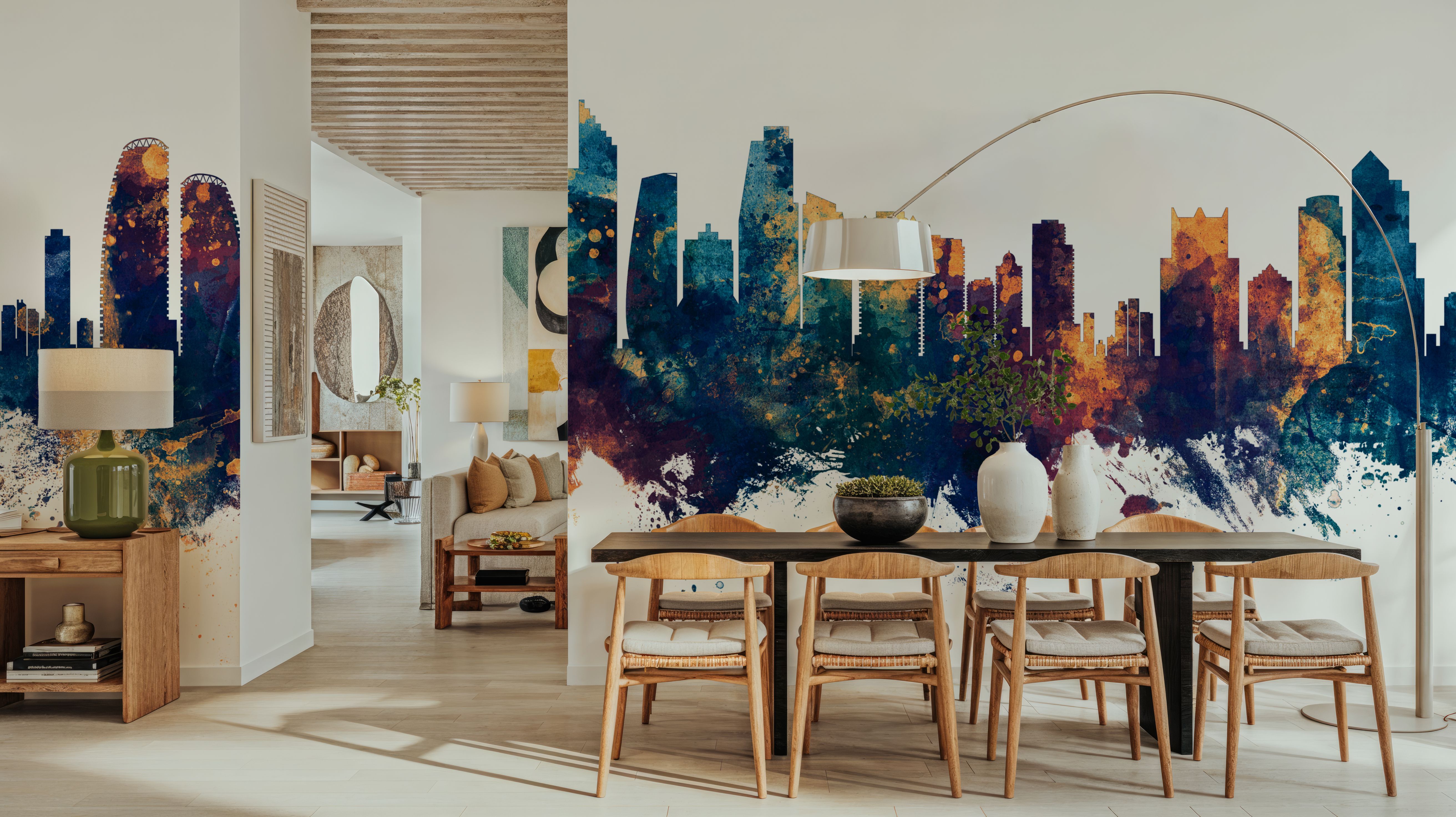 Gold Coast Australia Skyline Blue & Bronze