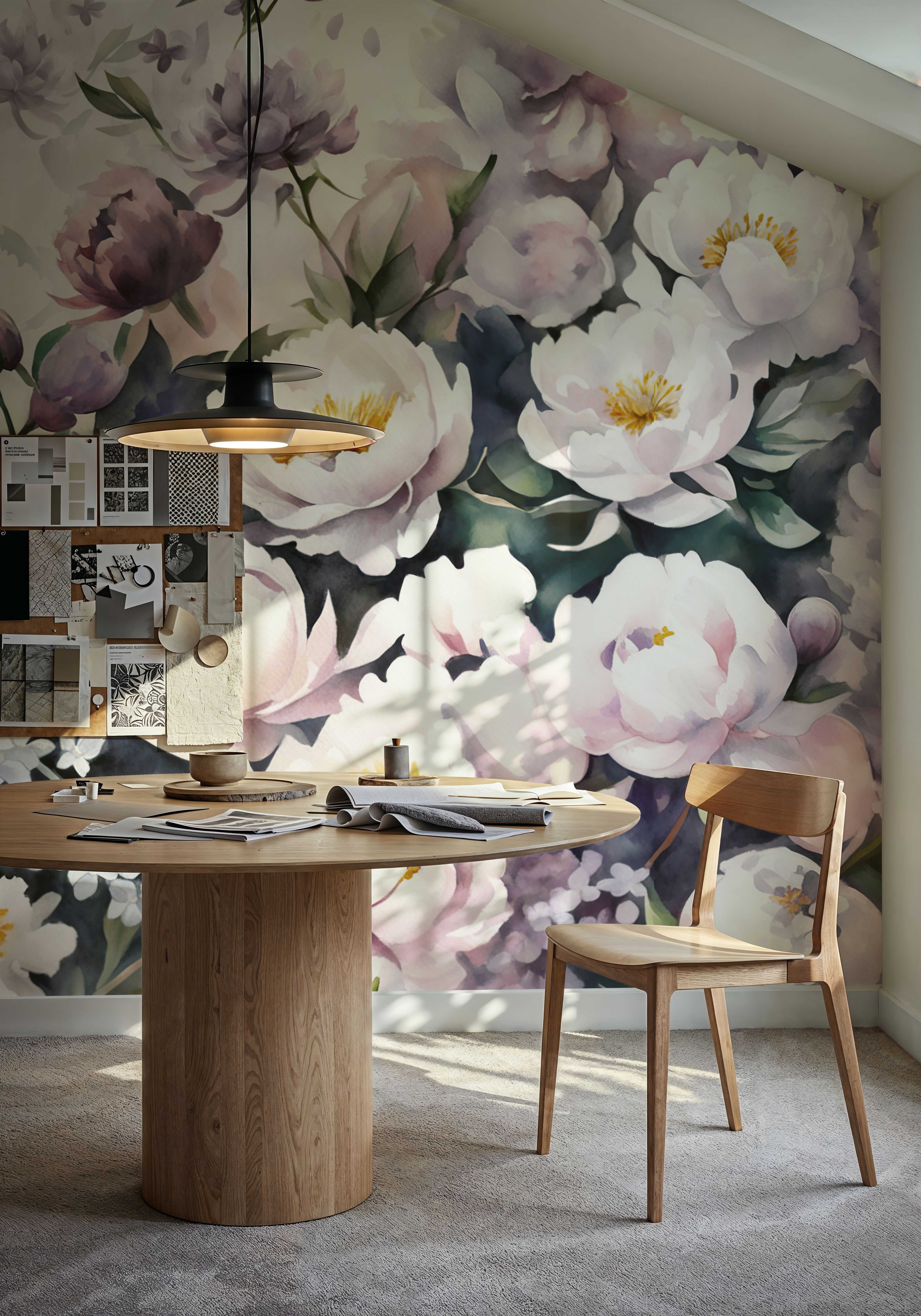 Watercolor Peonies Summer