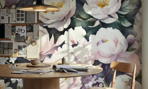 Watercolor Peonies Summer