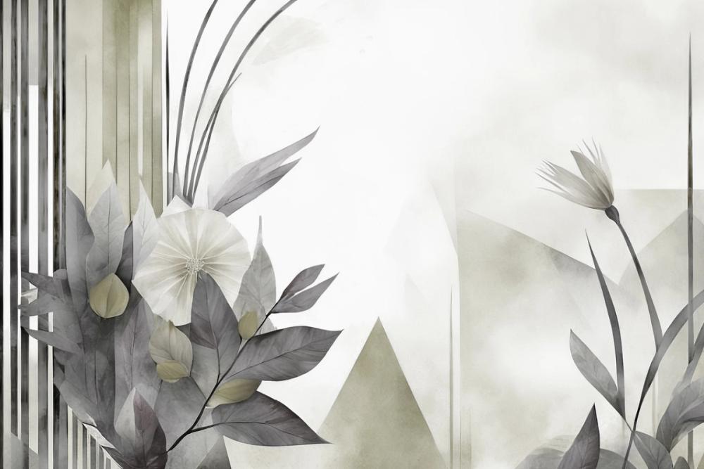 Floral Watercolor Abstract Green