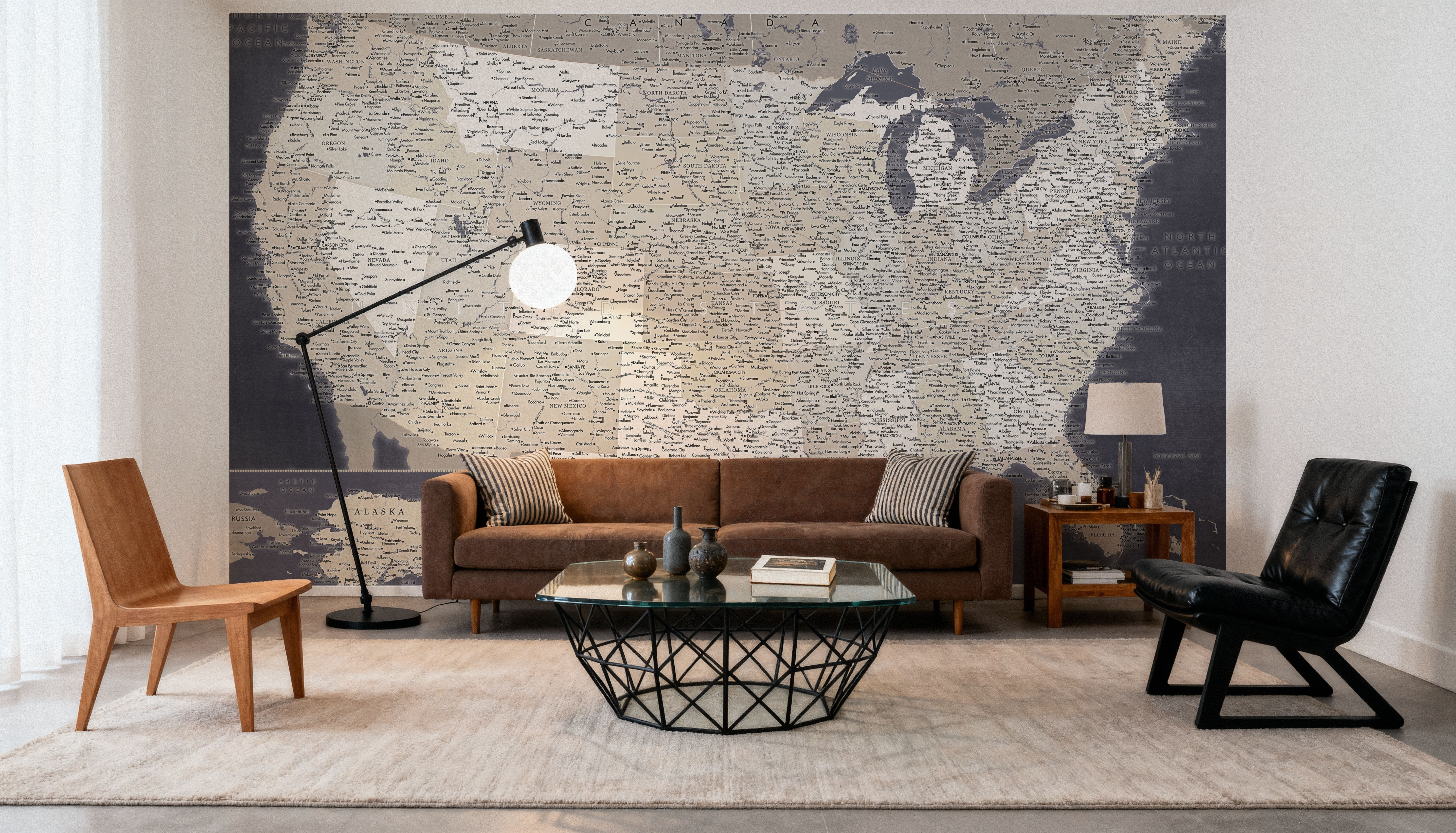 US Map Detailed - Glynn