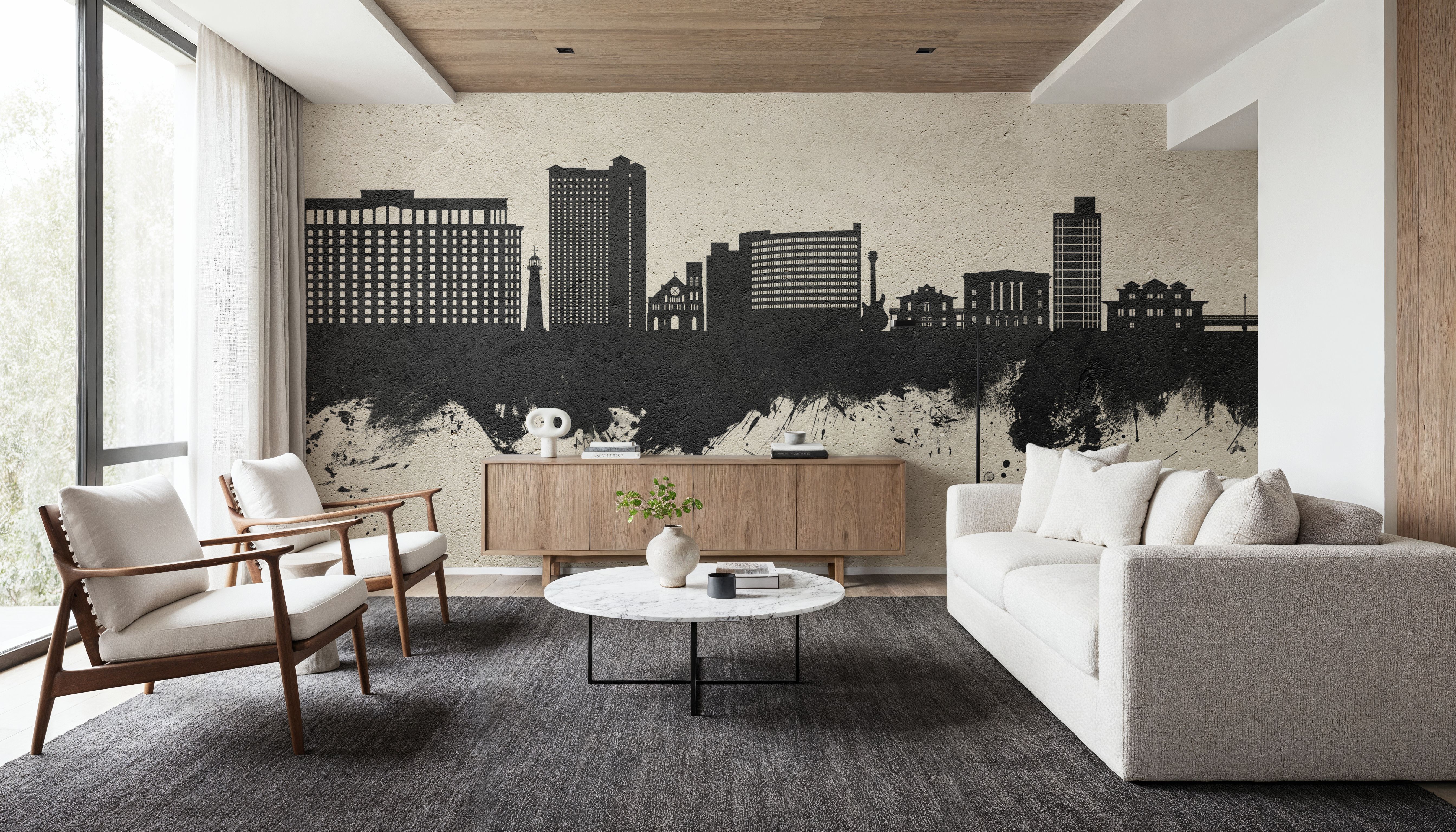 Biloxi Mississippi Skyline Concrete, Papel pintado