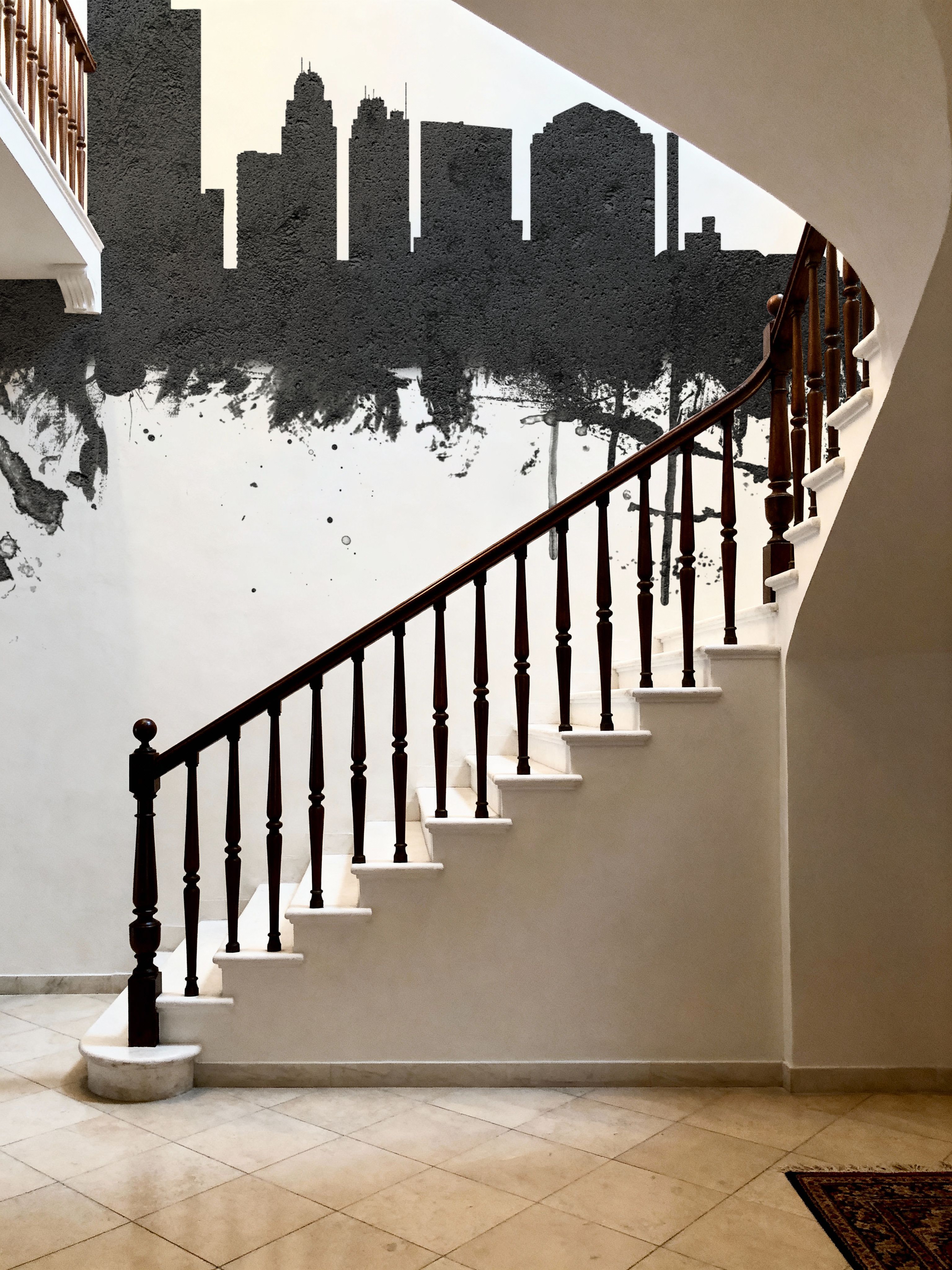 Toledo Ohio Skyline Black & White