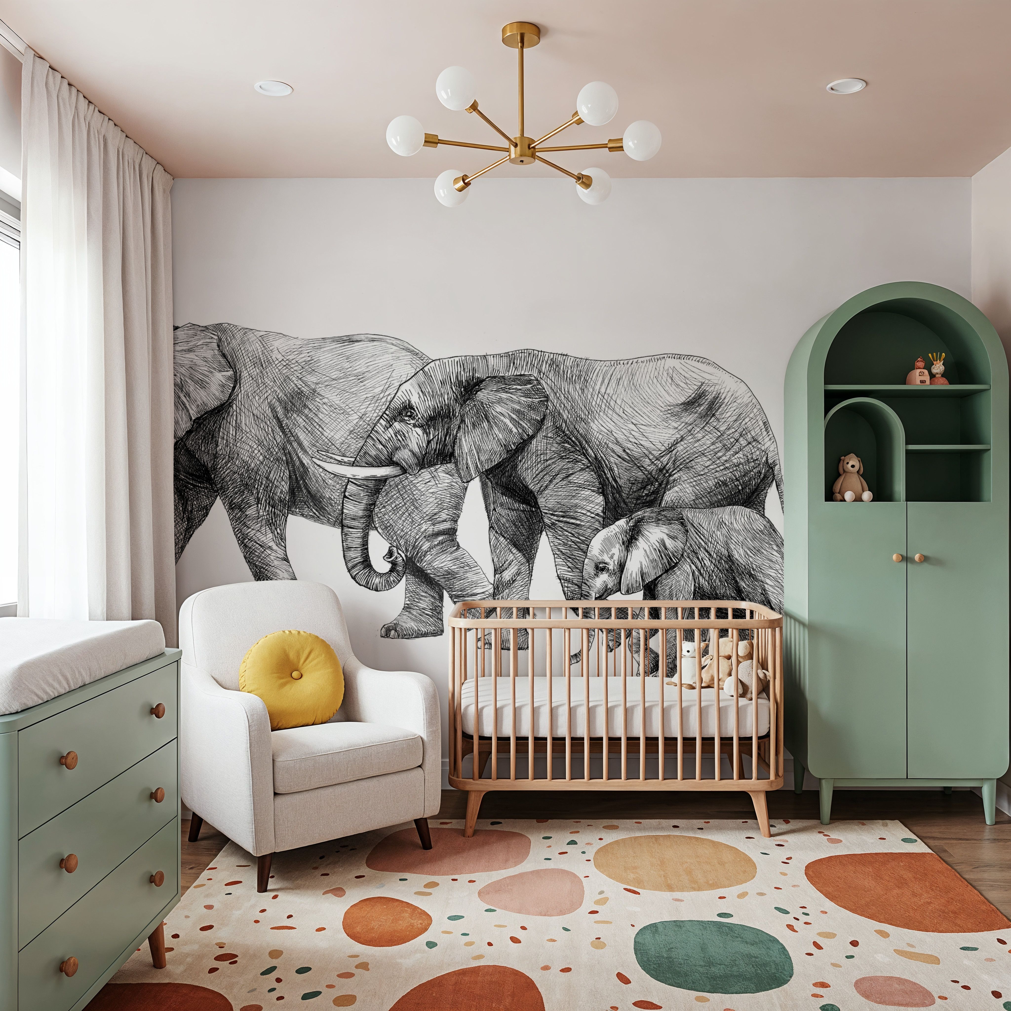 Safari Elephants Illustration