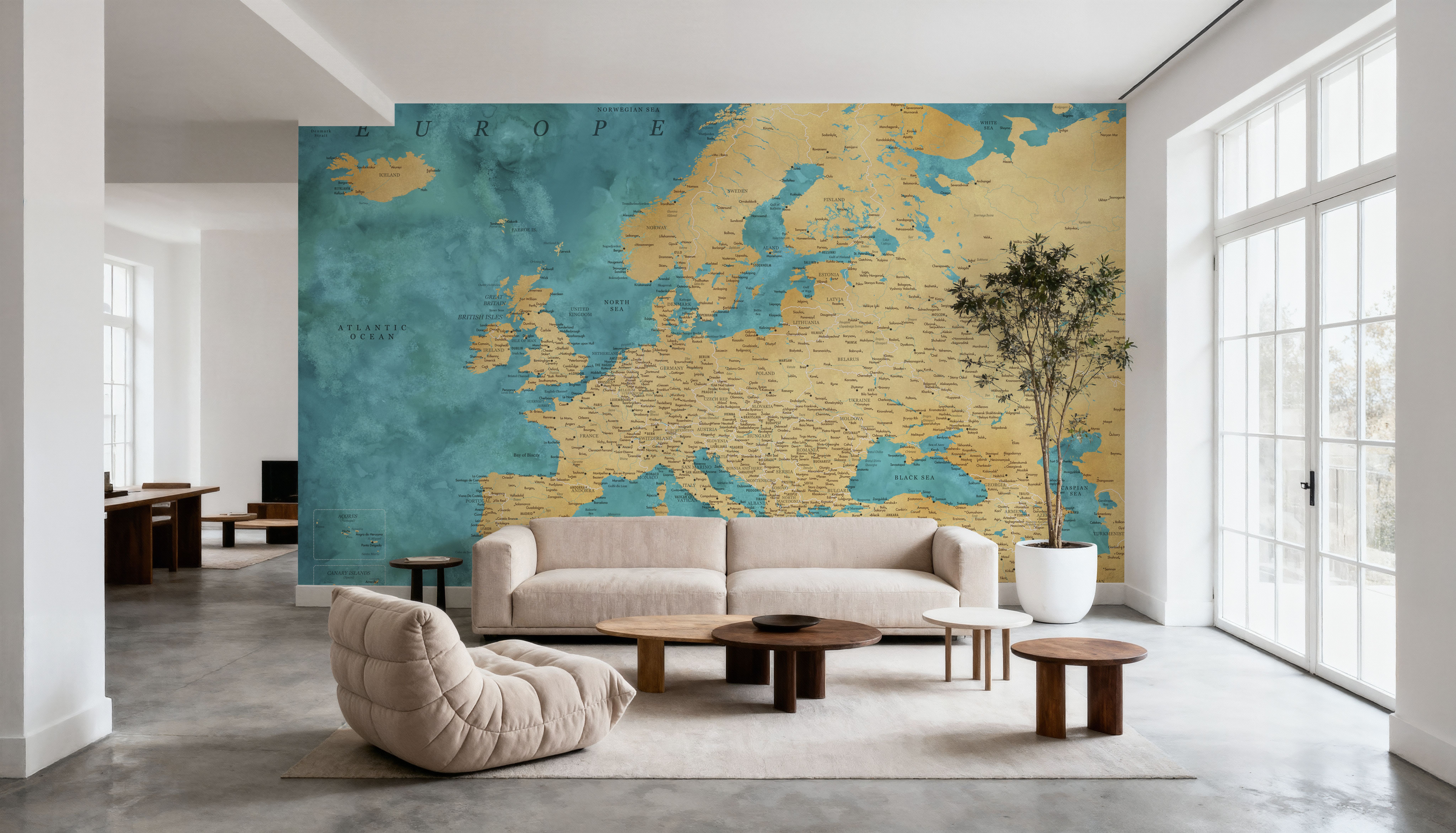 Europe Map Detailed - Lexy, Wallpaper