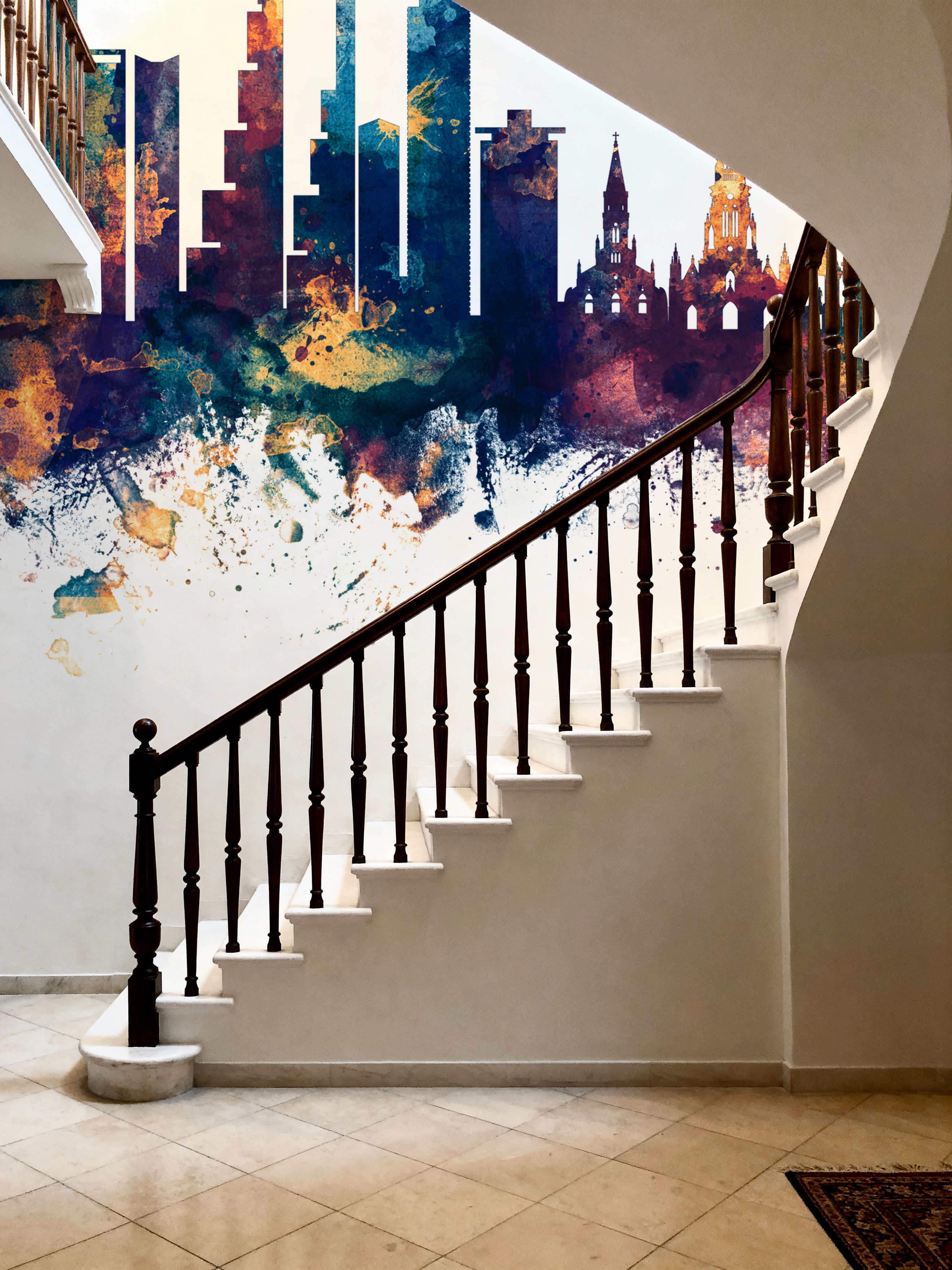 Bogotá Colombia Skyline Blue & Bronze