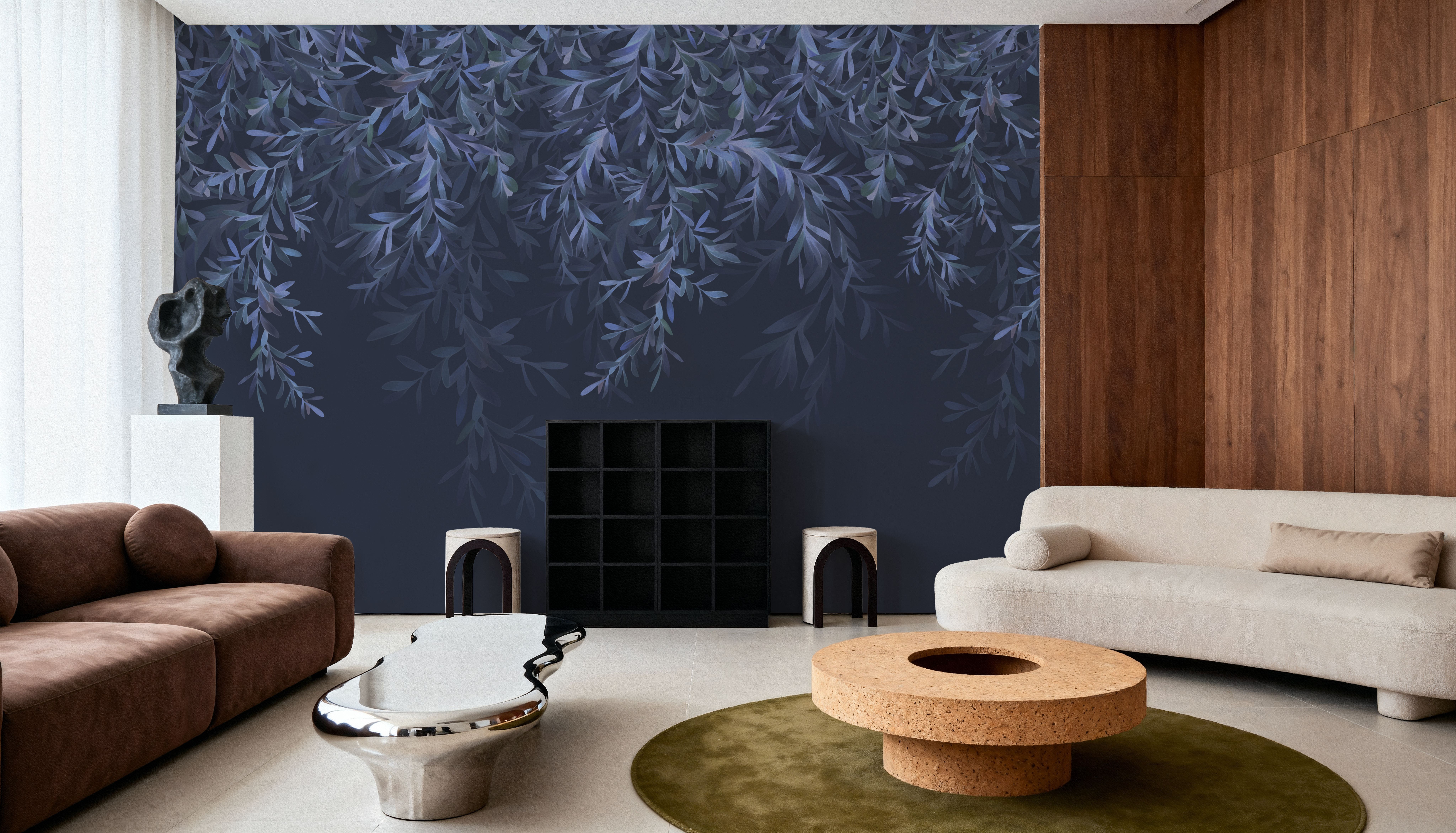 Lush Canopy, Blueberry, Carte da parati