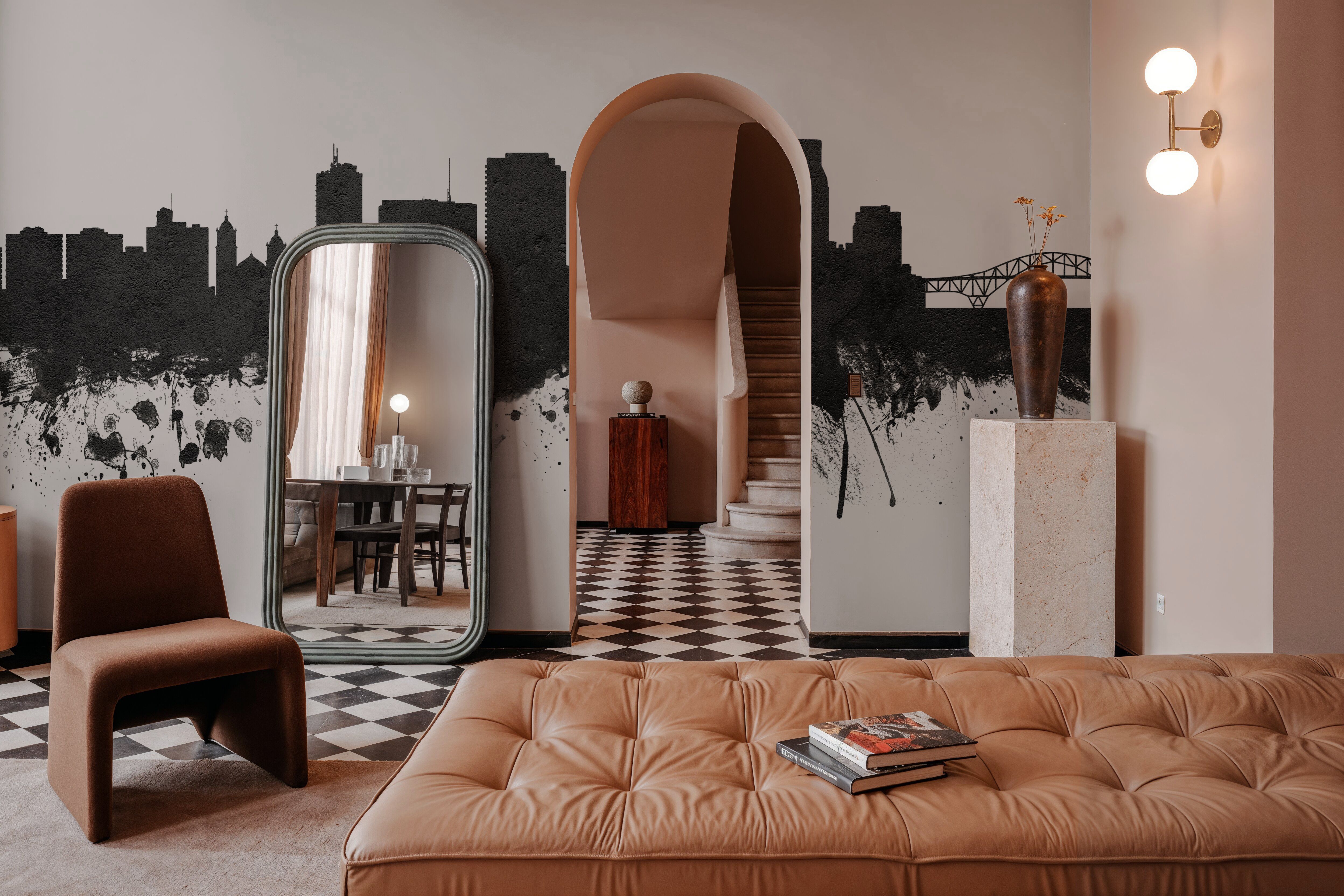 Corpus Christi Texas Skyline Black & White