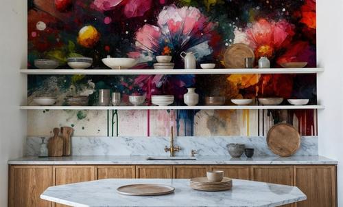 Watercolor Colorful Garden