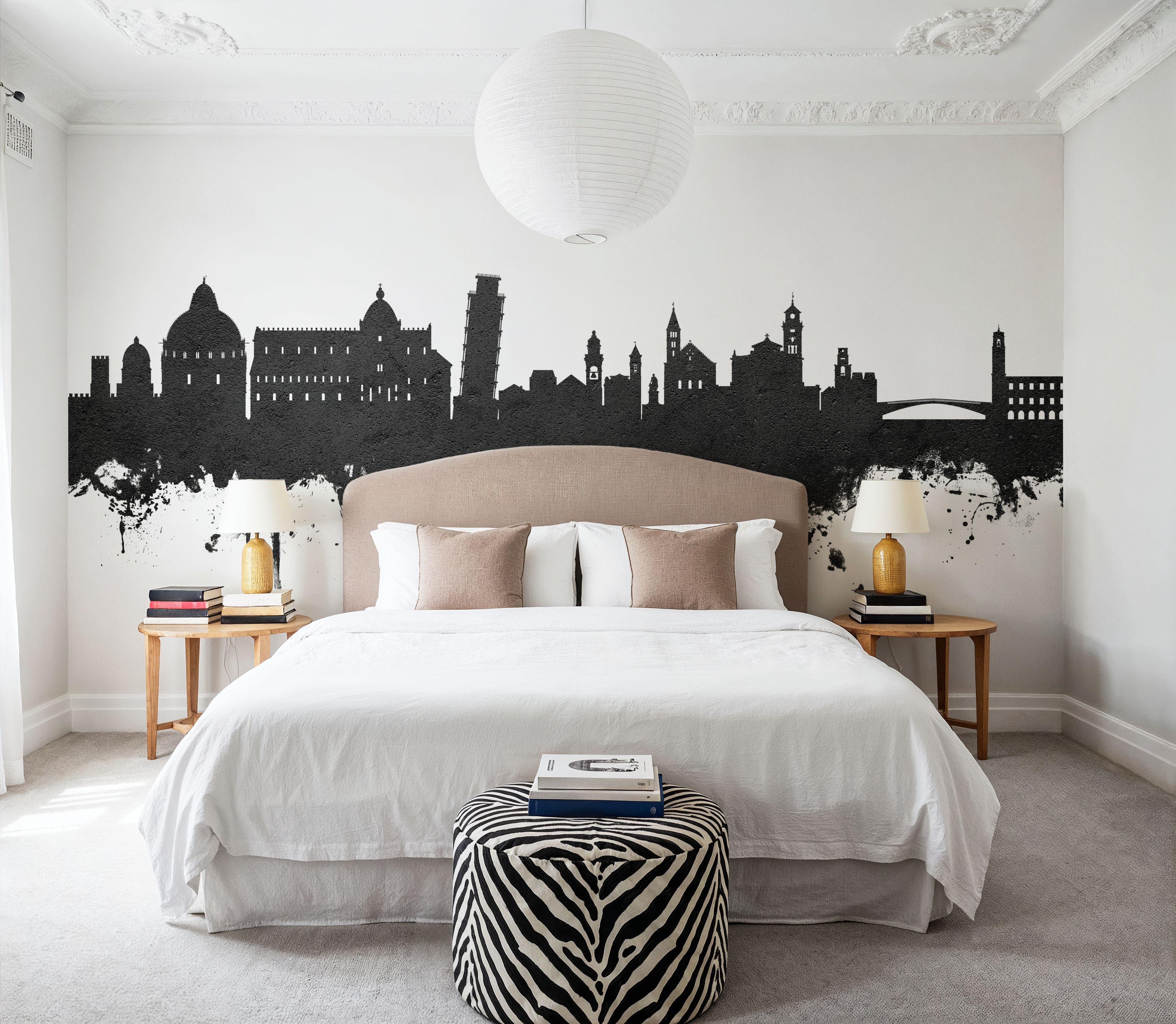 Pisa Italy Skyline Black & White