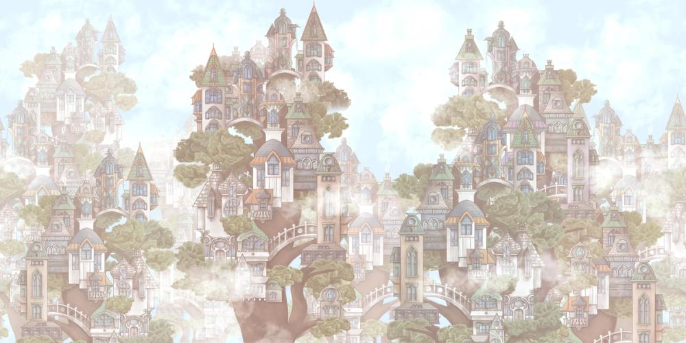 Treehouse Neighborhood Warm Pastel