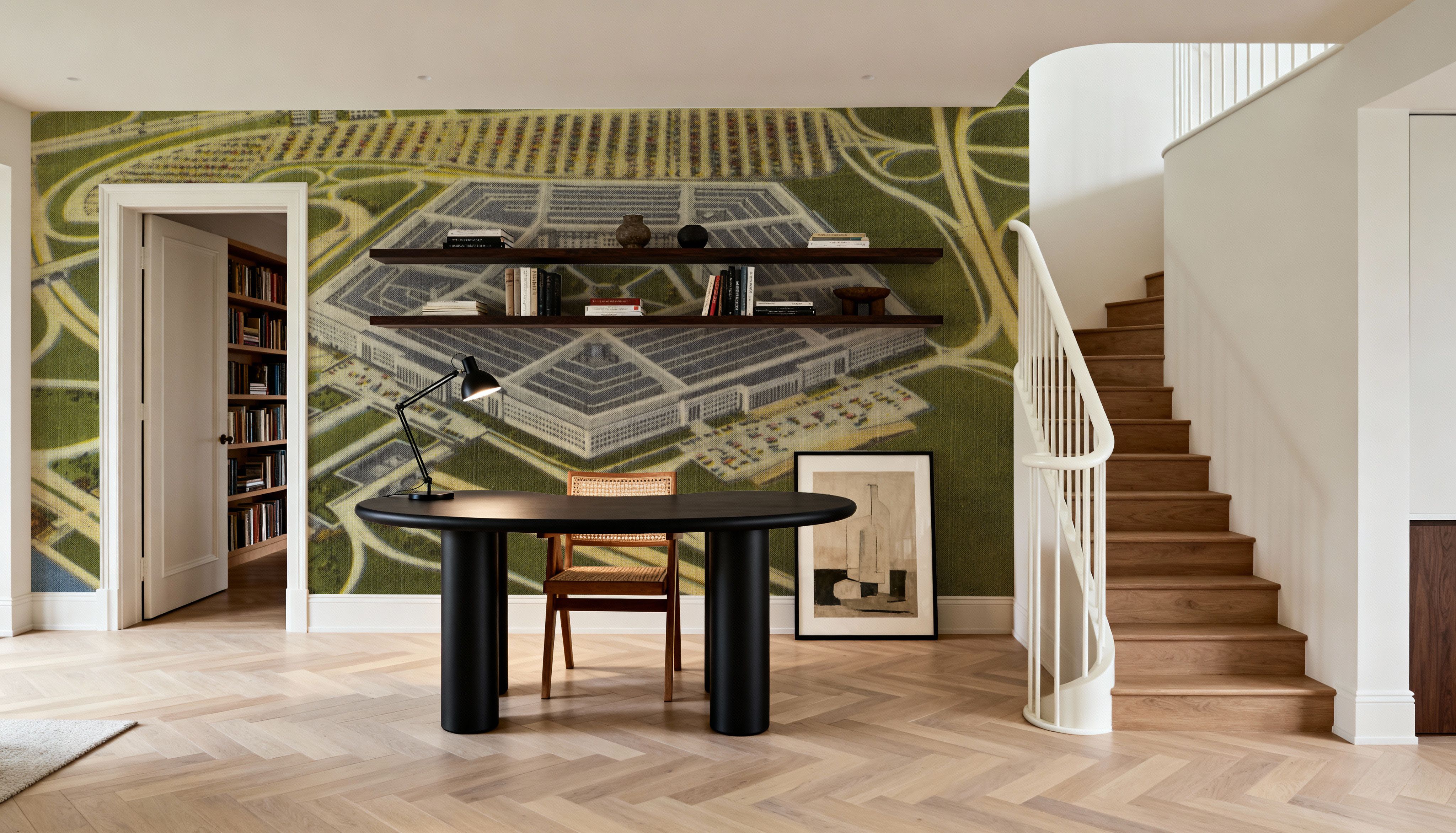 Greetings from the Pentagon - Screenprint Postcard, Wallpaper