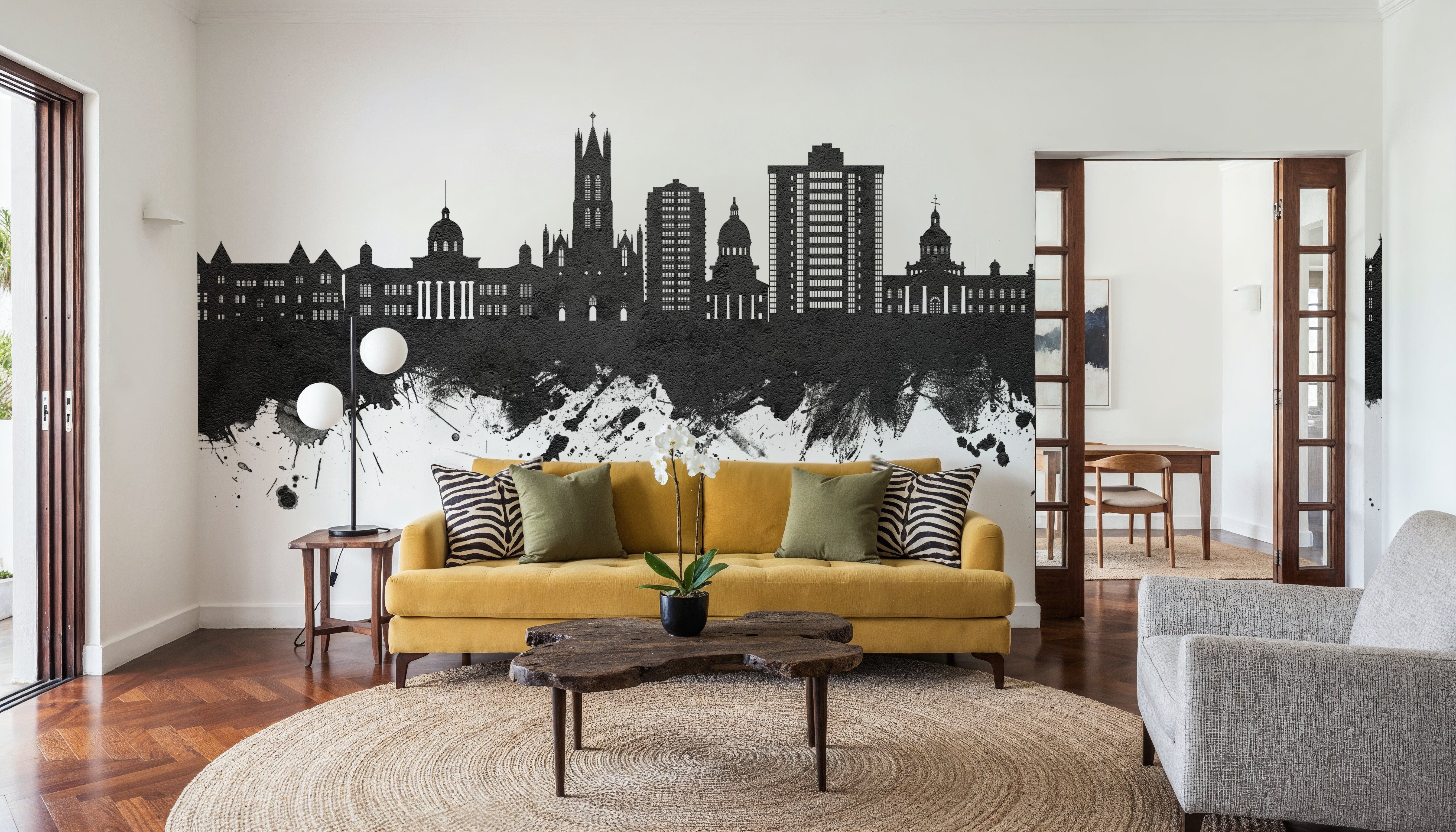 Kingston Canada Skyline Black & White