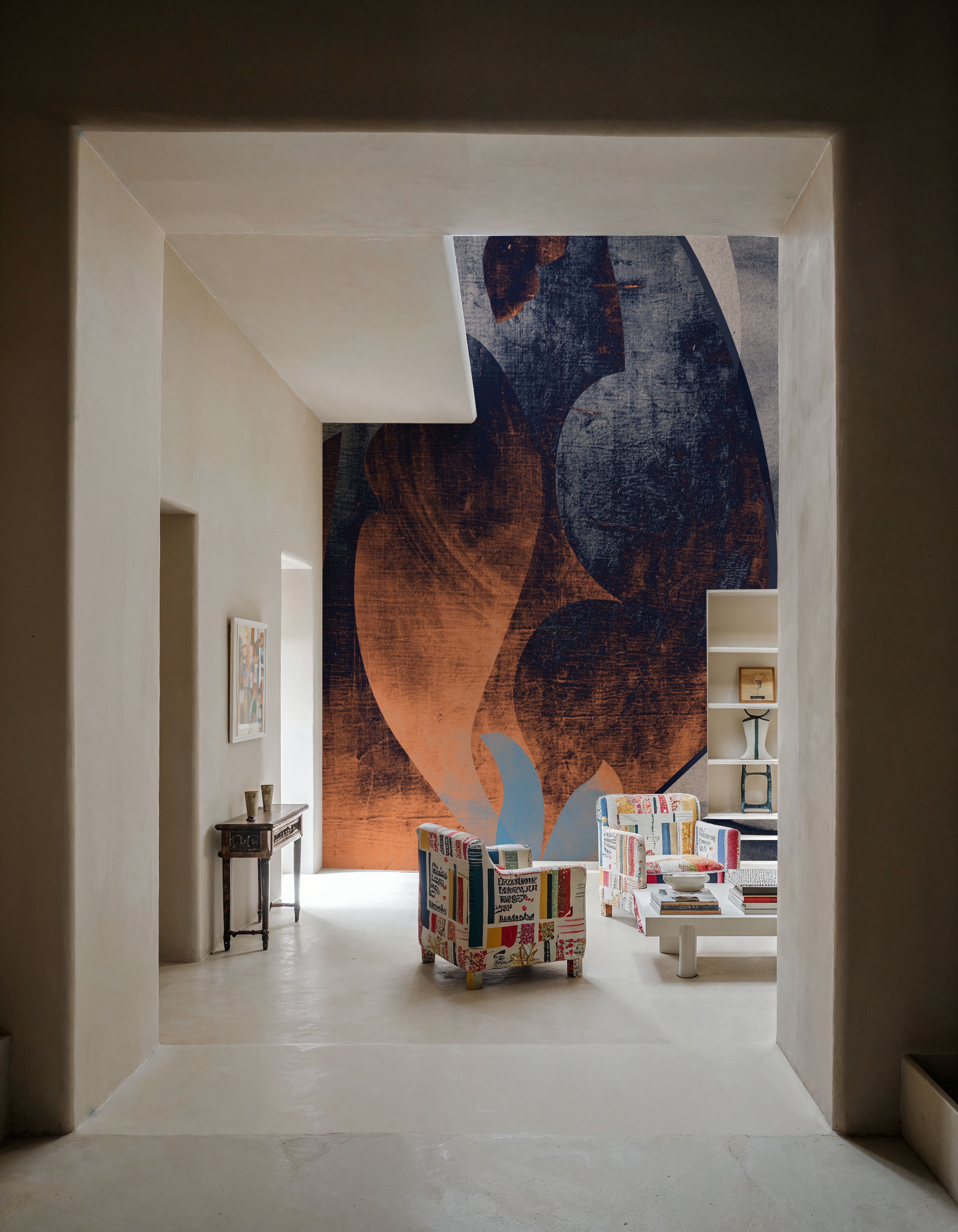 Abstract Fun, Blue & Orange