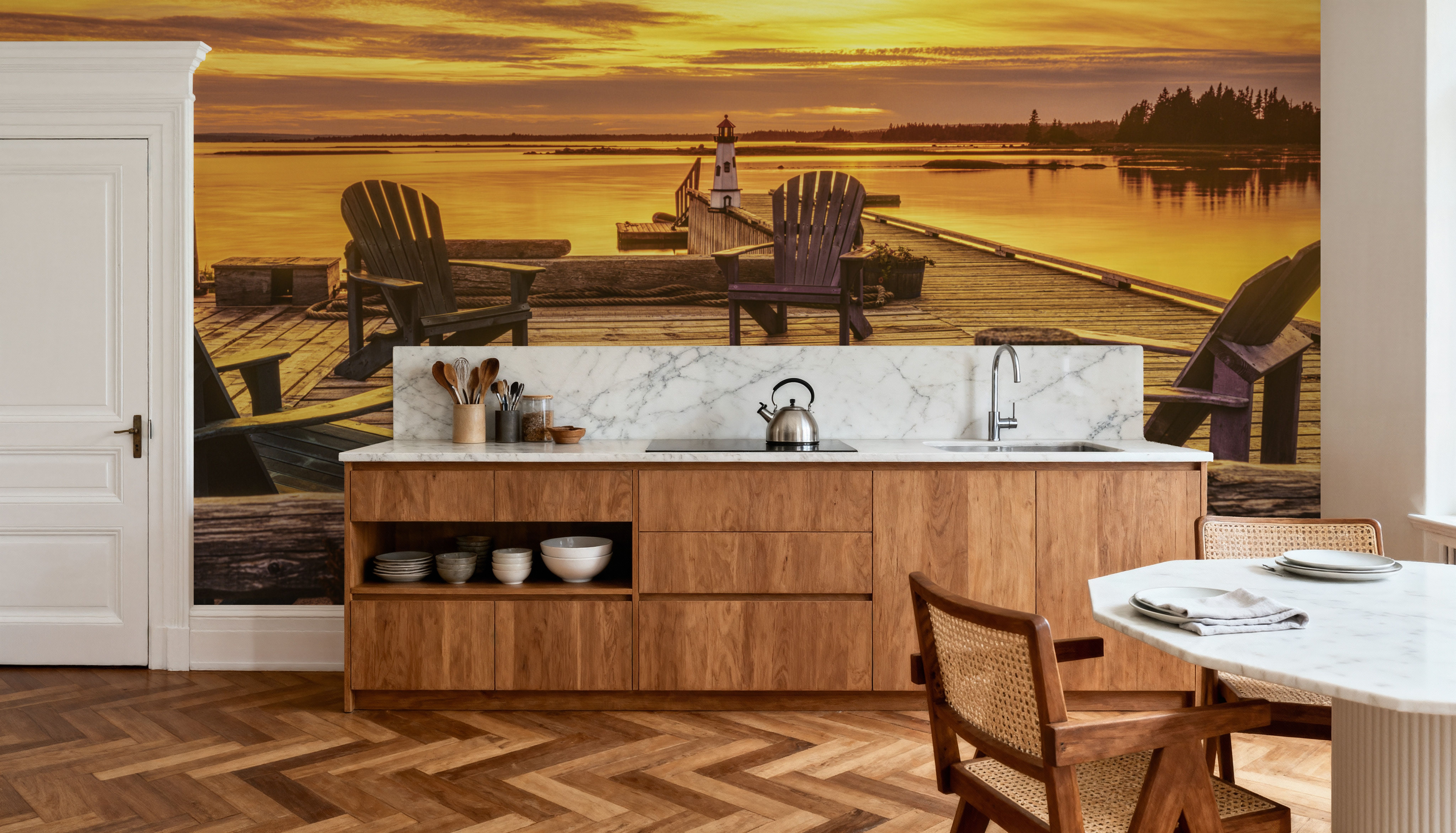 Wooden Pier at Sunset